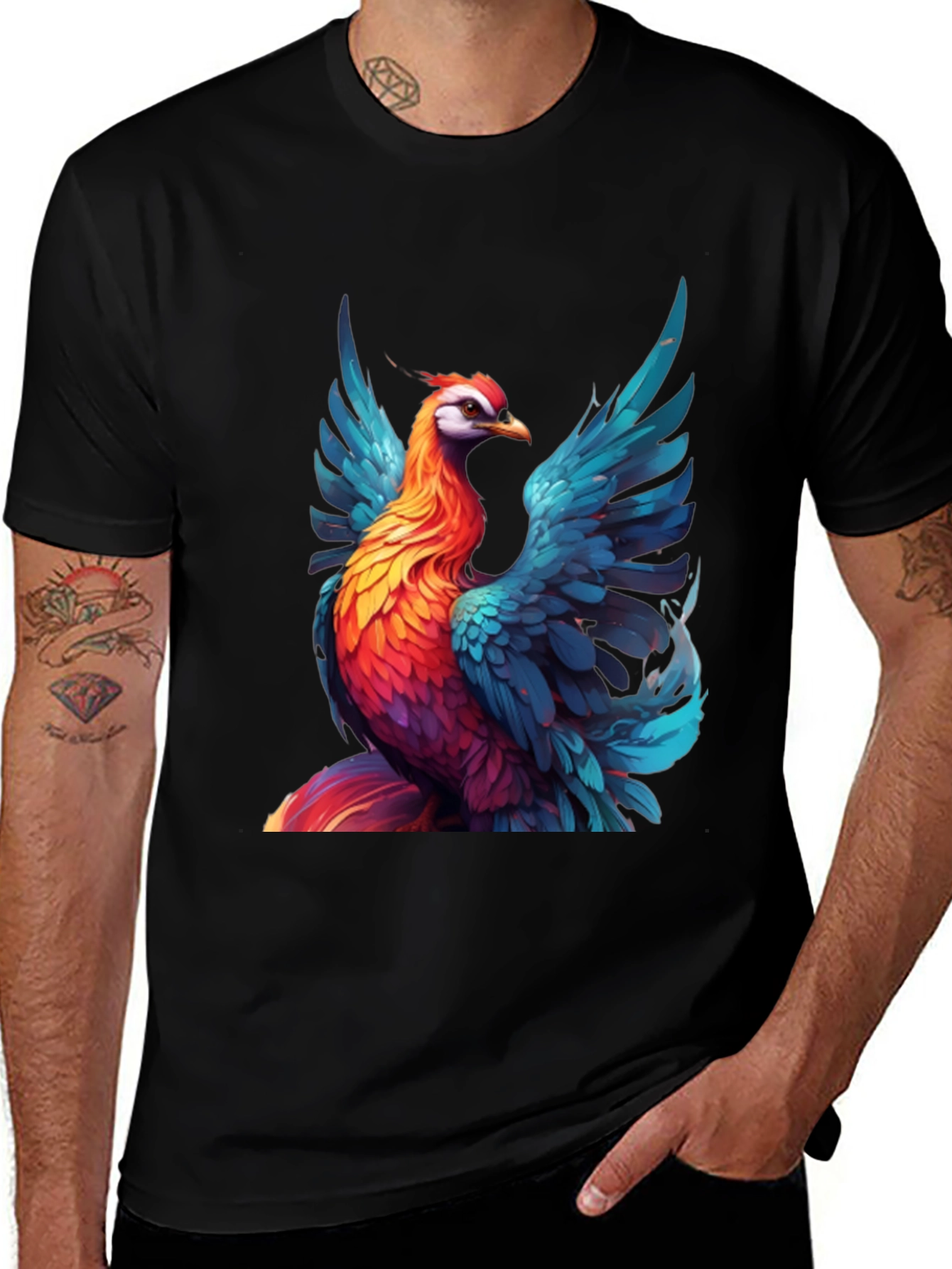 Variant 18 of Vivid Phoenix Graphic T-Shirt - Bold Style
