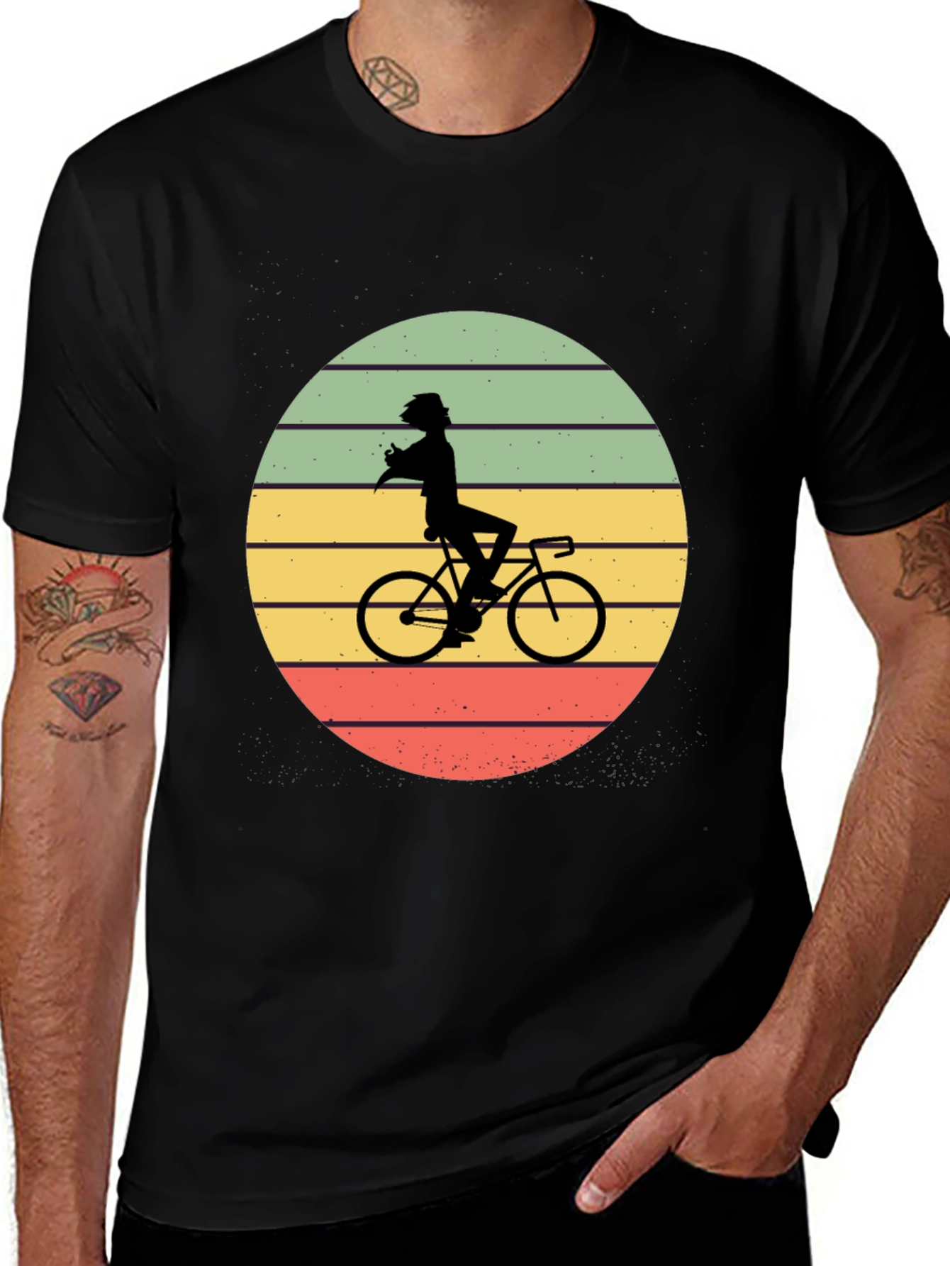 Variant 21 of Retro Cyclist Silhouette T-Shirt