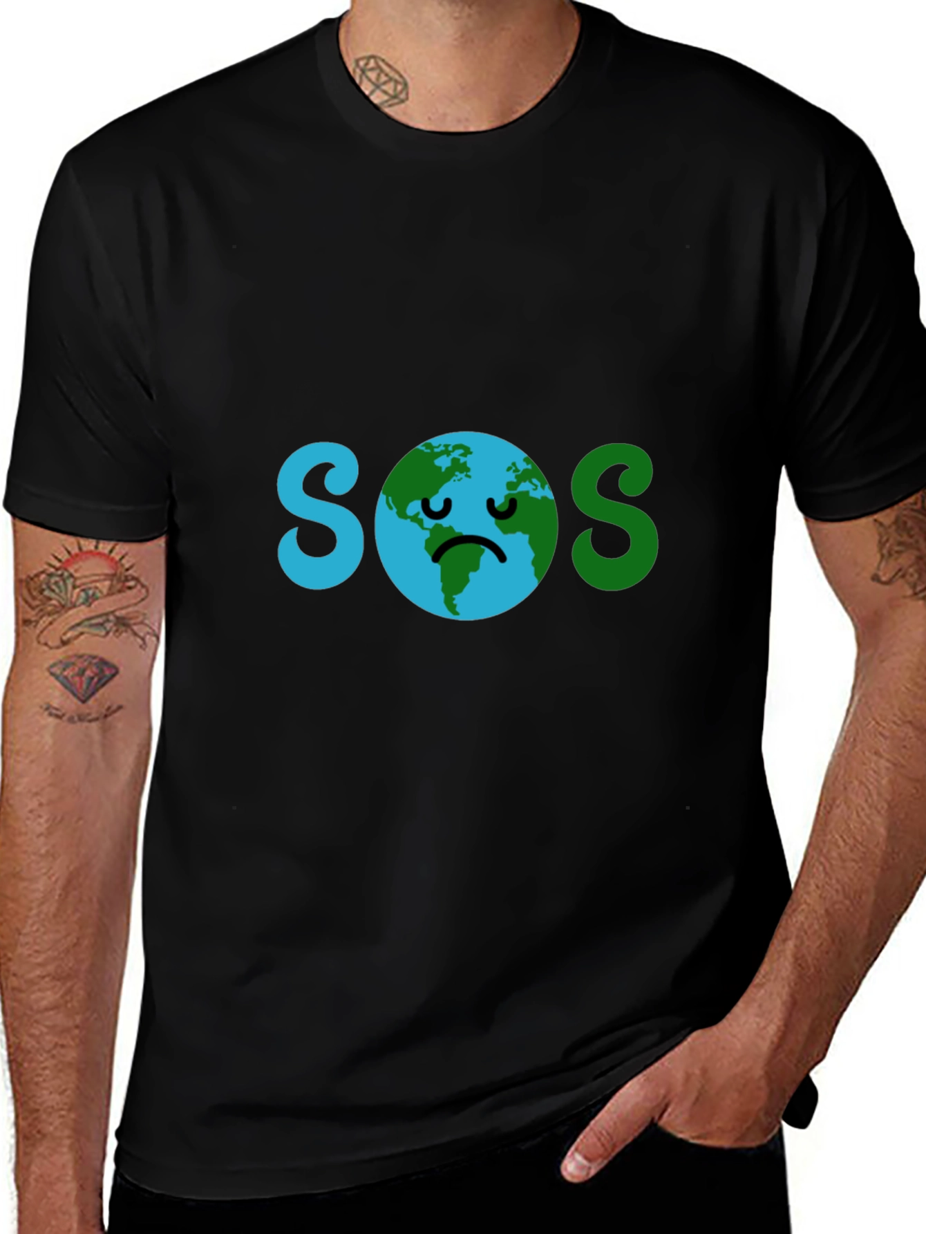 Variant 8 of SOS Planet Earth T-Shirt - Save Our World Tee