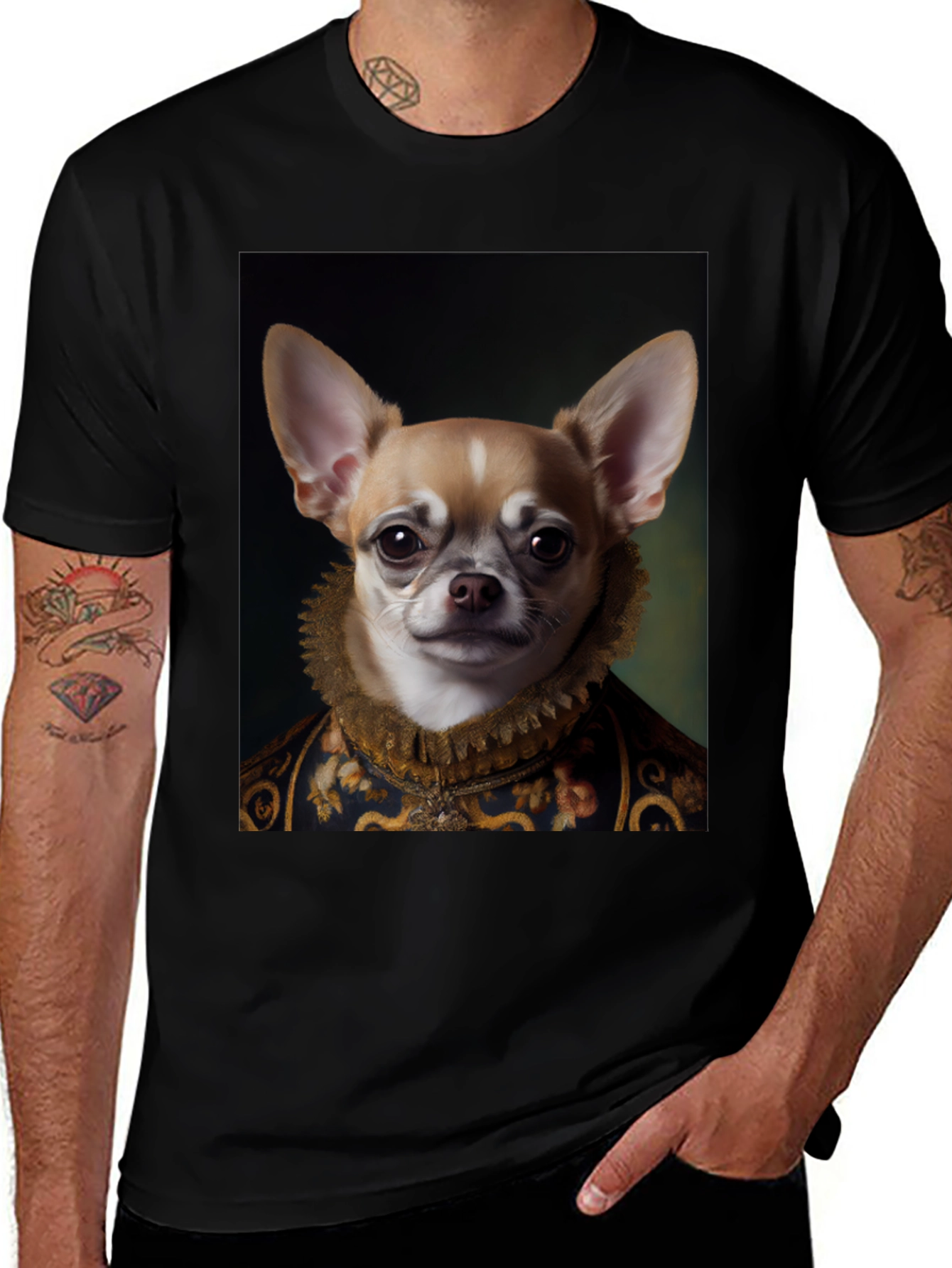 Chihuahua Renaissance Portrait T-Shirt