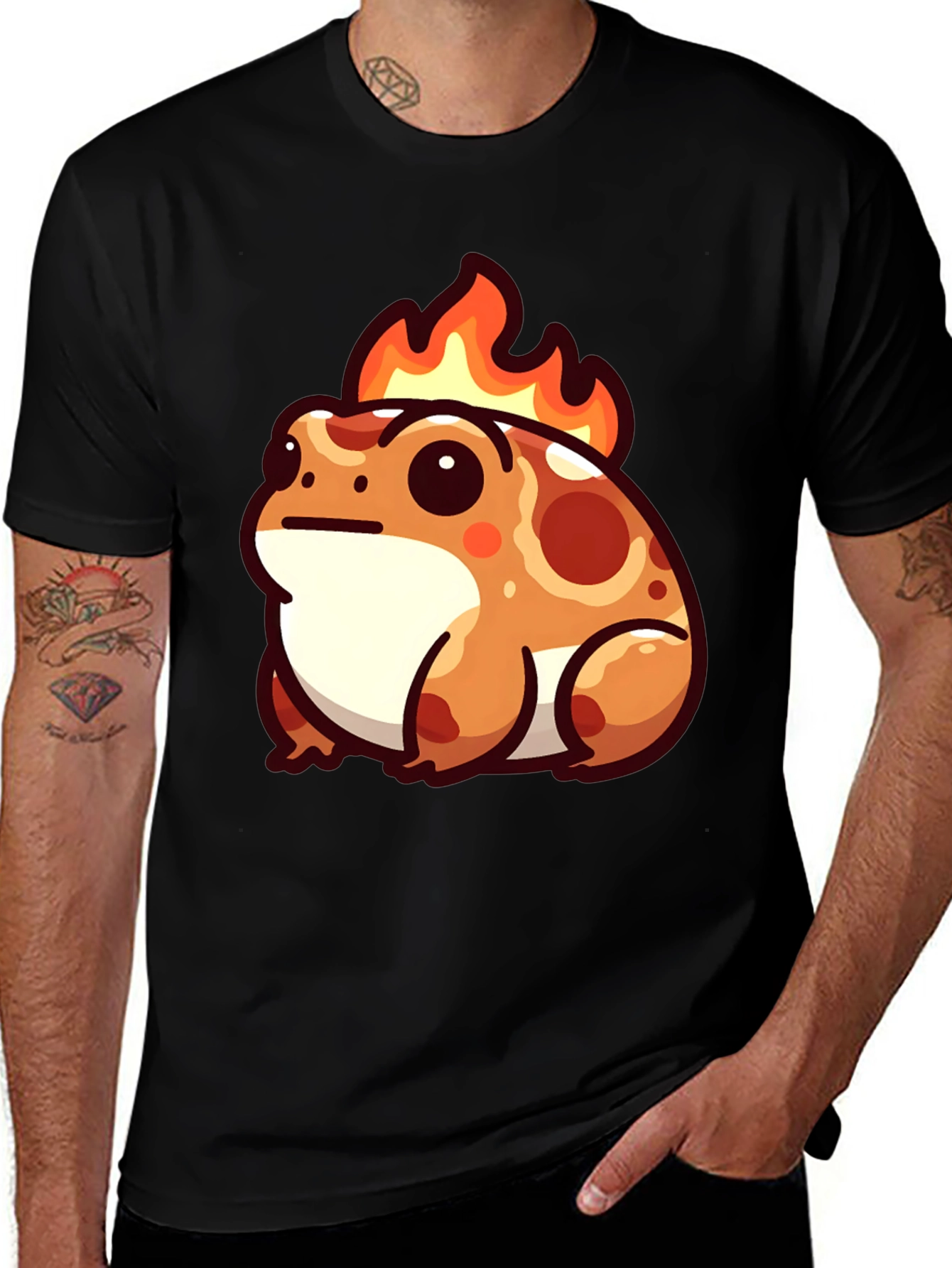 Variant 9 of Flaming Frog T-Shirt - Fun Graphic Tee