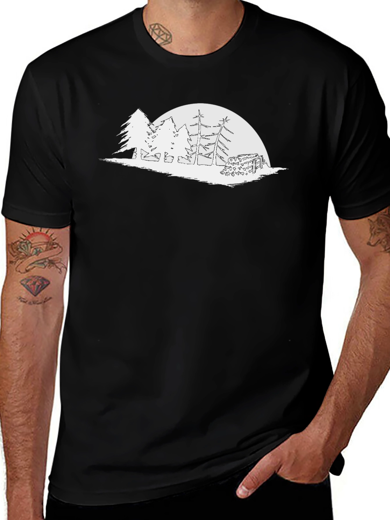 Variant 20 of Outdoor Adventure Graphic Tee - Black