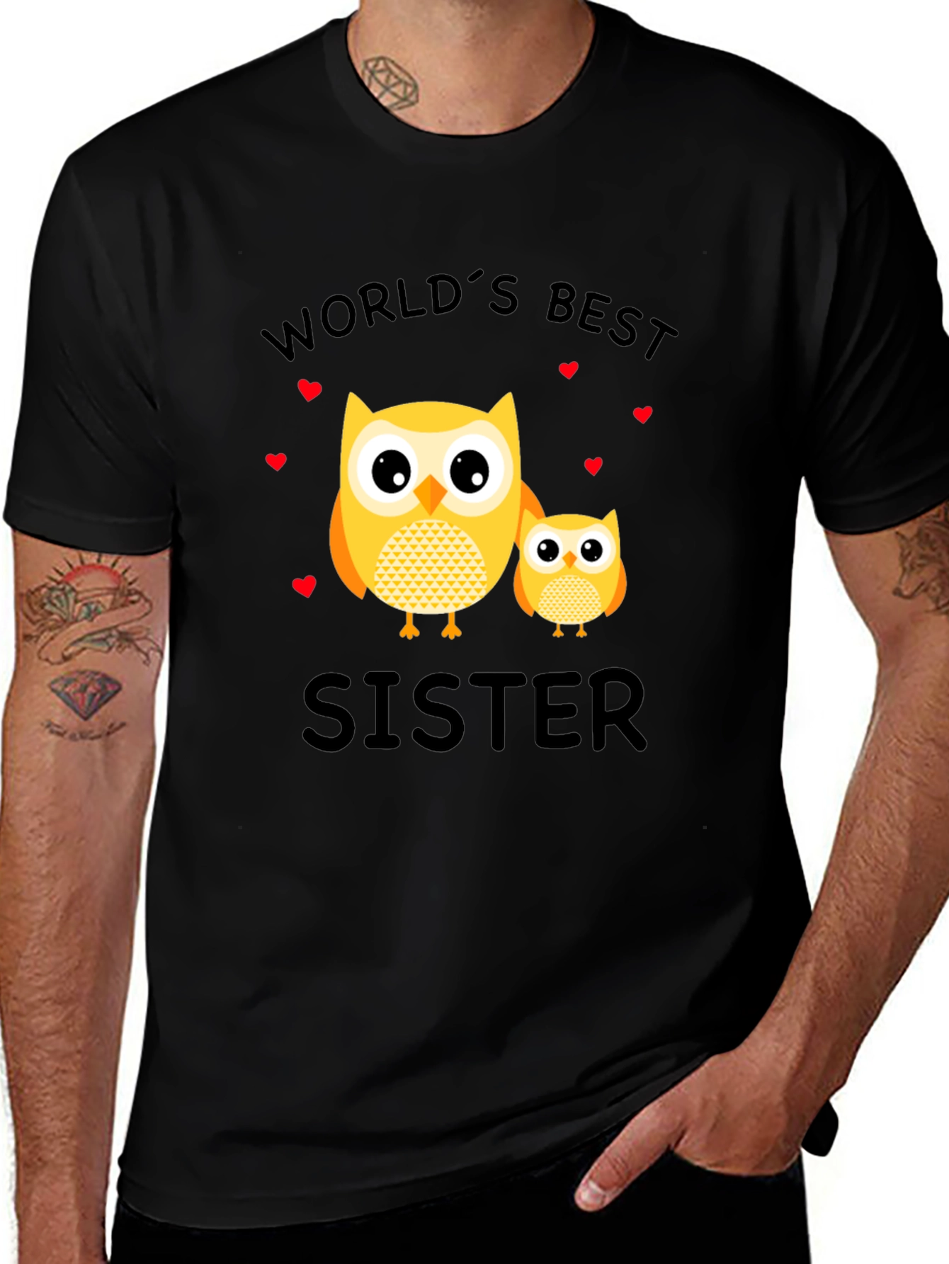 Variant 19 of World's Best Sister Owl Graphic T-Shirt