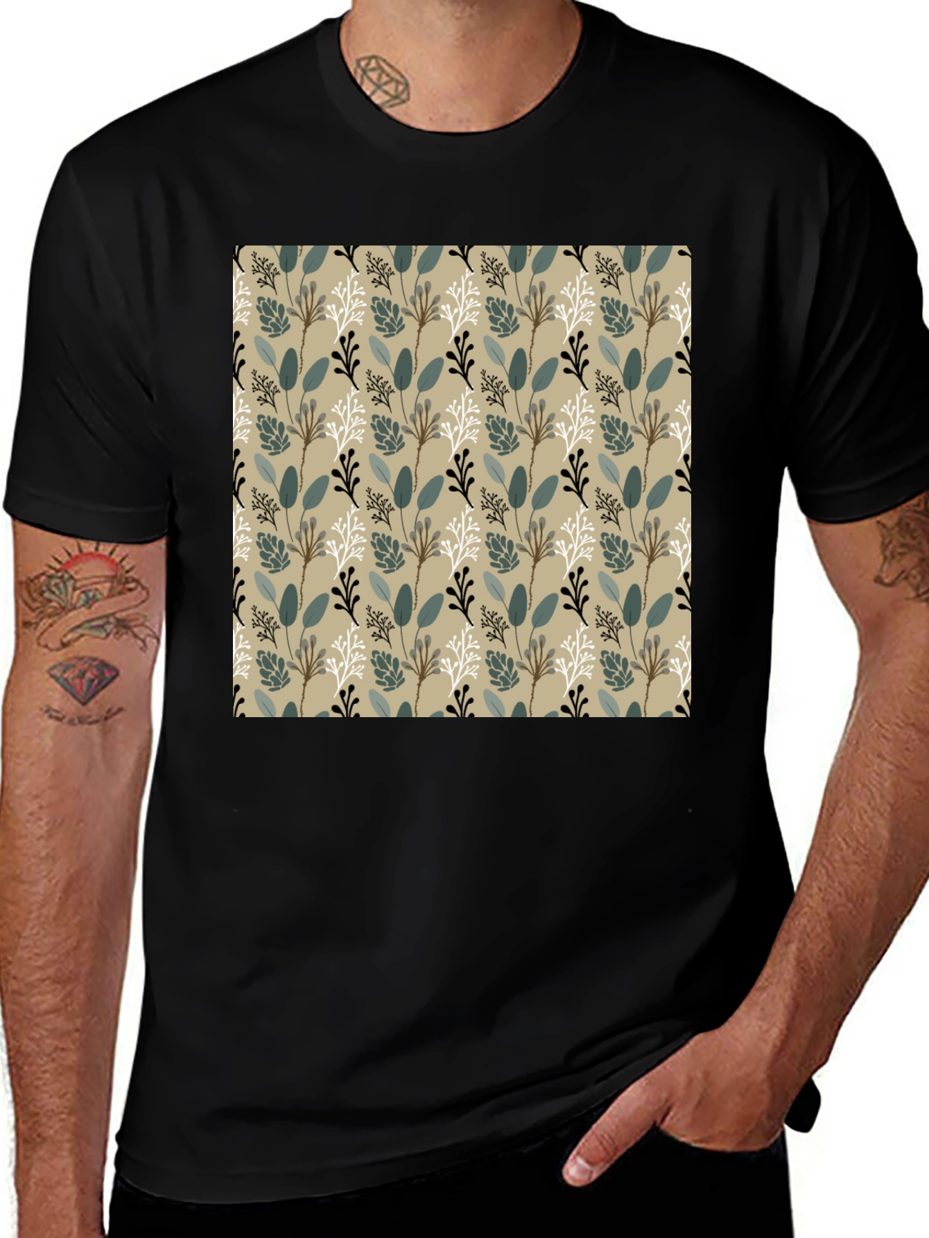 Variant 14 of Botanical Pattern T-Shirt