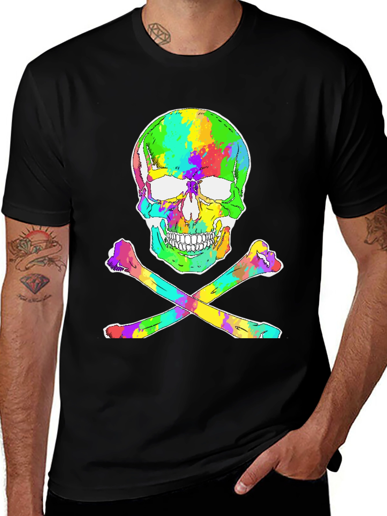 Variant 13 of Skull & Crossbones Tie Dye Graphic Tee