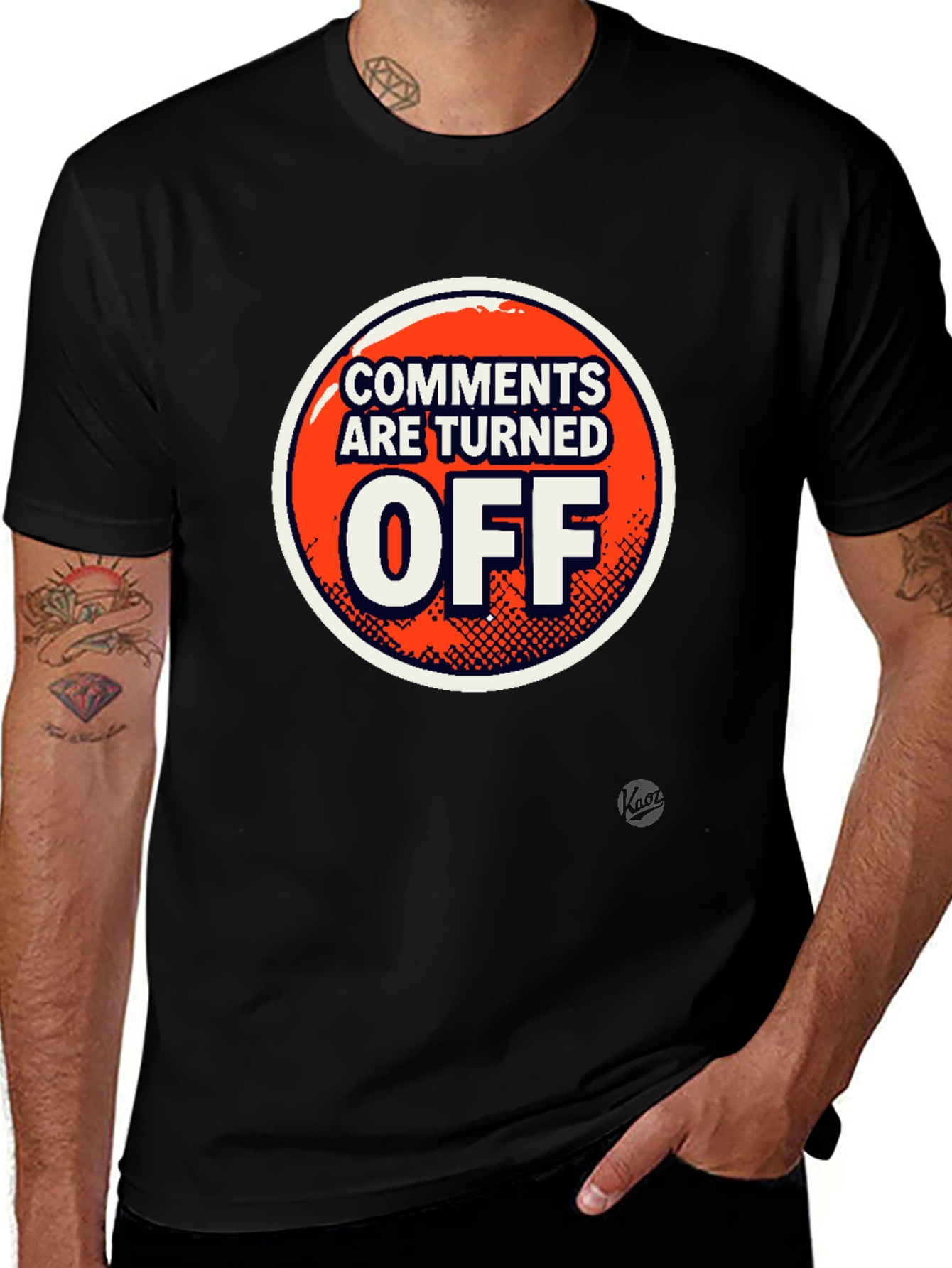 Variant 7 of Comments Are Turned Off Black Graphic Tee