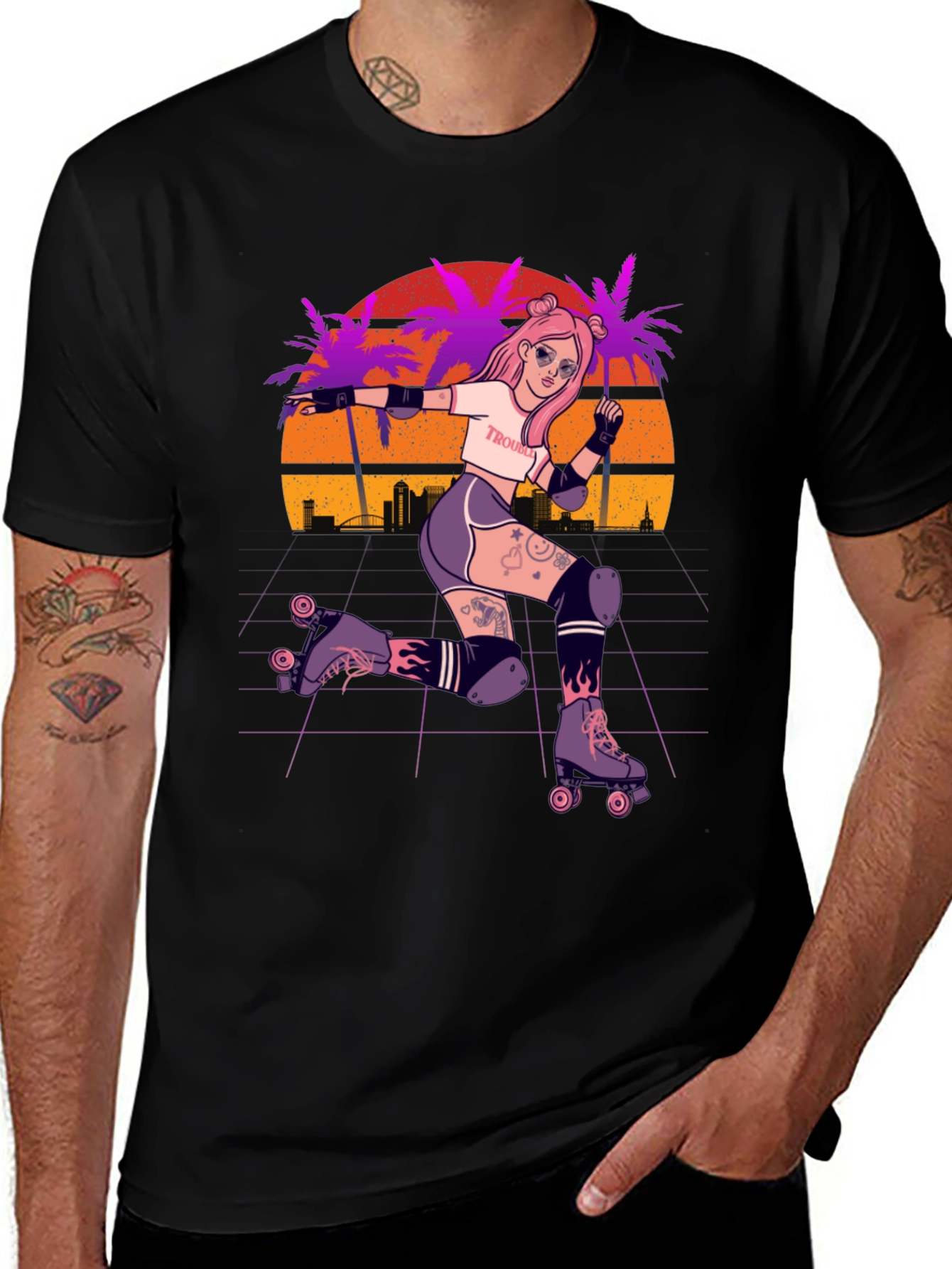 Variant 18 of Retro Roller Skate T-Shirt