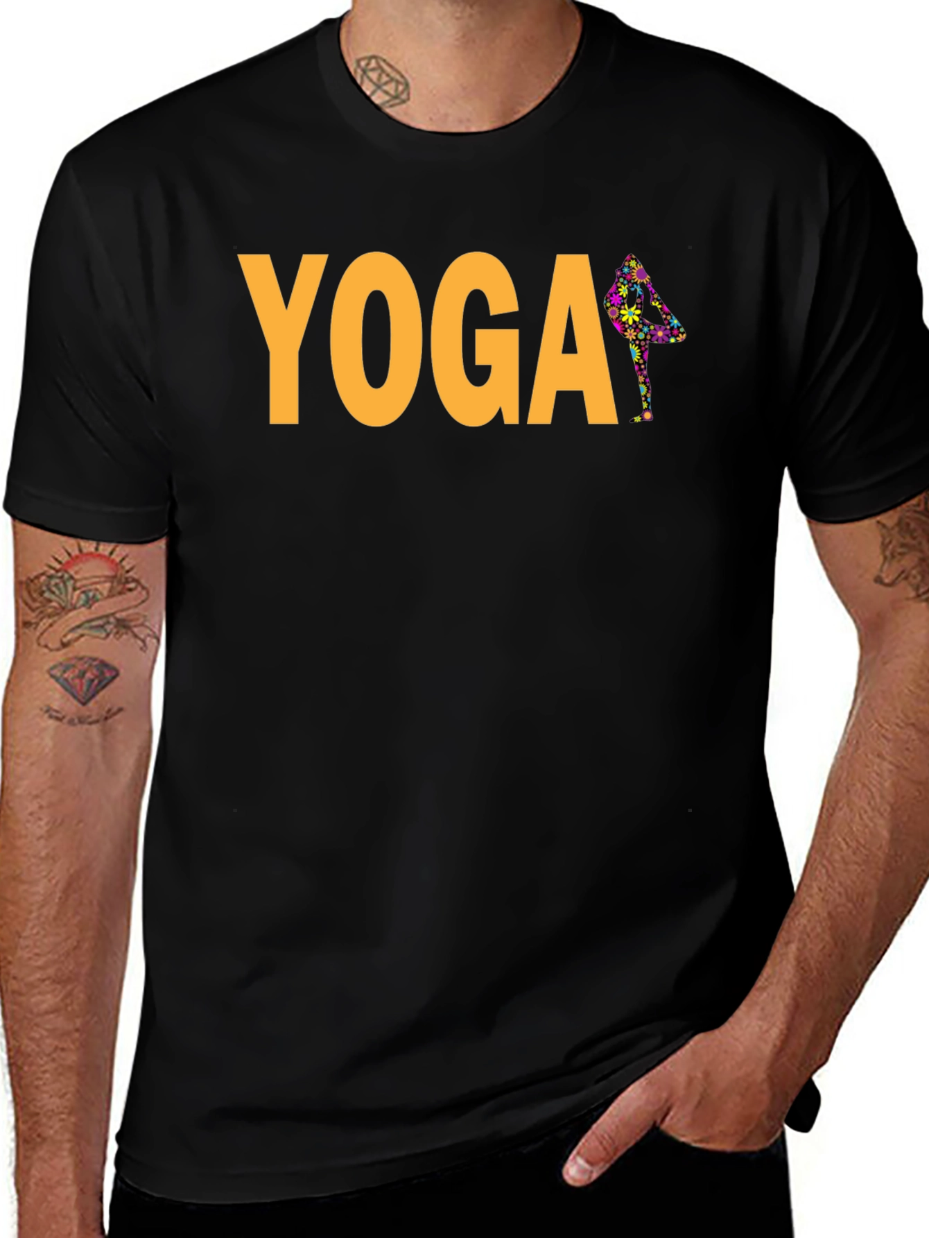Variant 23 of Yoga Pose Graphic Tee - Relax in Style