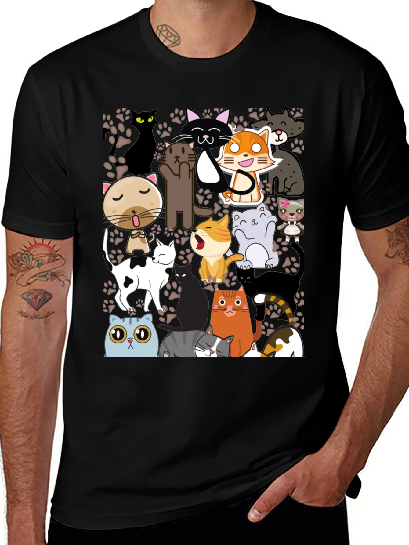 Variant 27 of Cartoon Cats Graphic T-Shirt