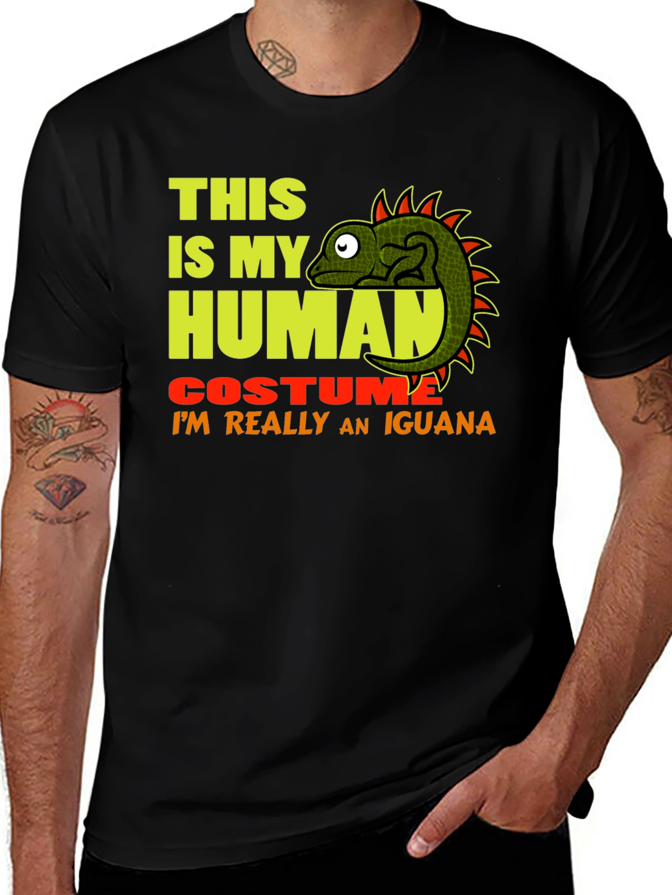 Variant 4 of Human Costume Iguana T-Shirt