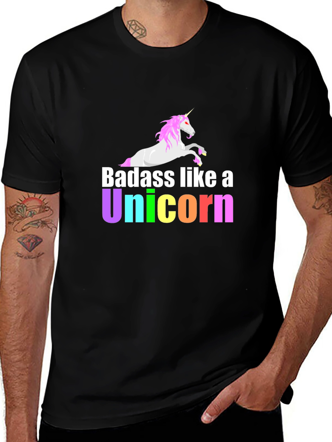 Variant 15 of Badass Like A Unicorn Graphic T-Shirt