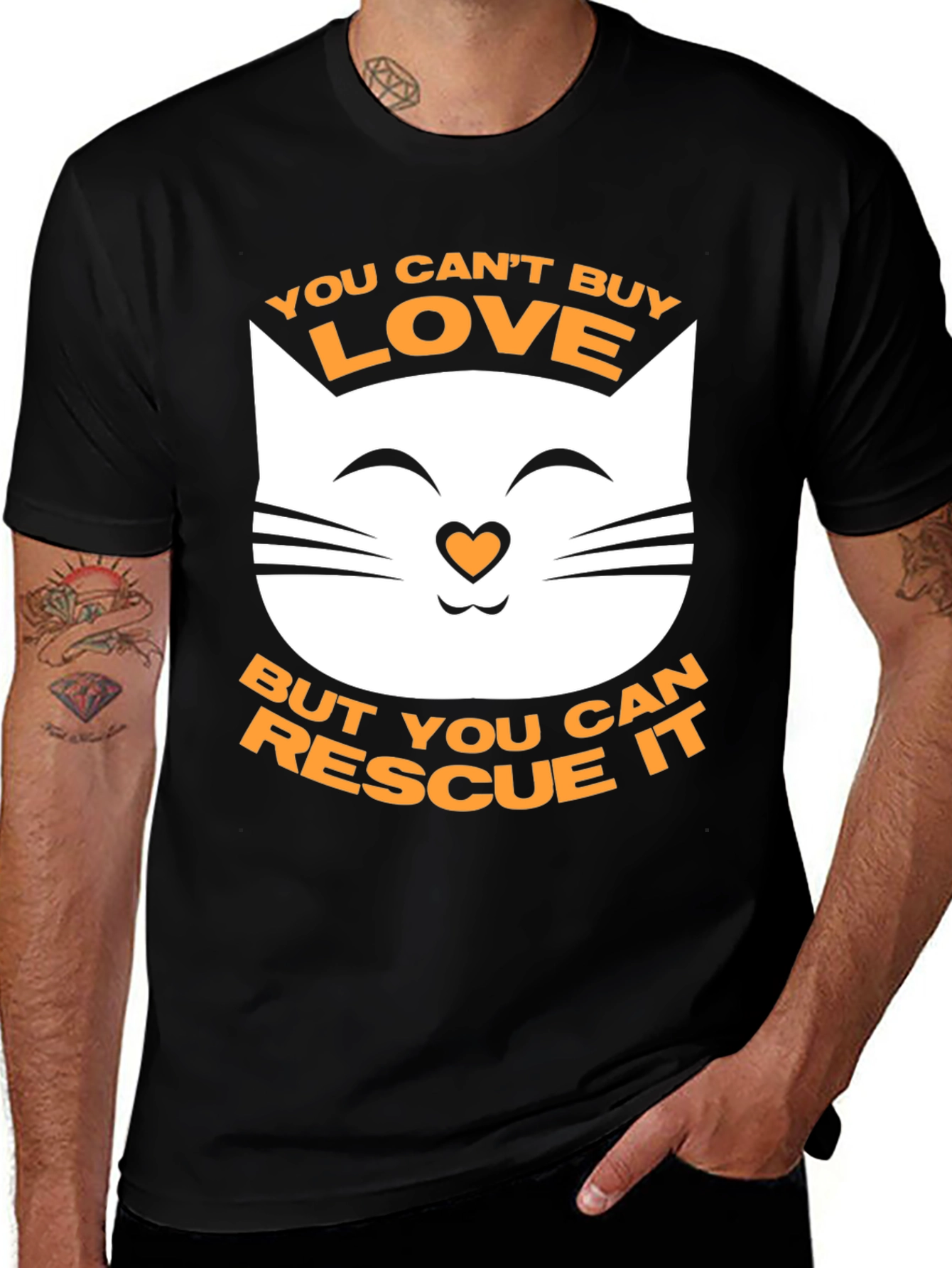 Variant 26 of Rescue Cat Love T-Shirt - Adopt Don't Shop