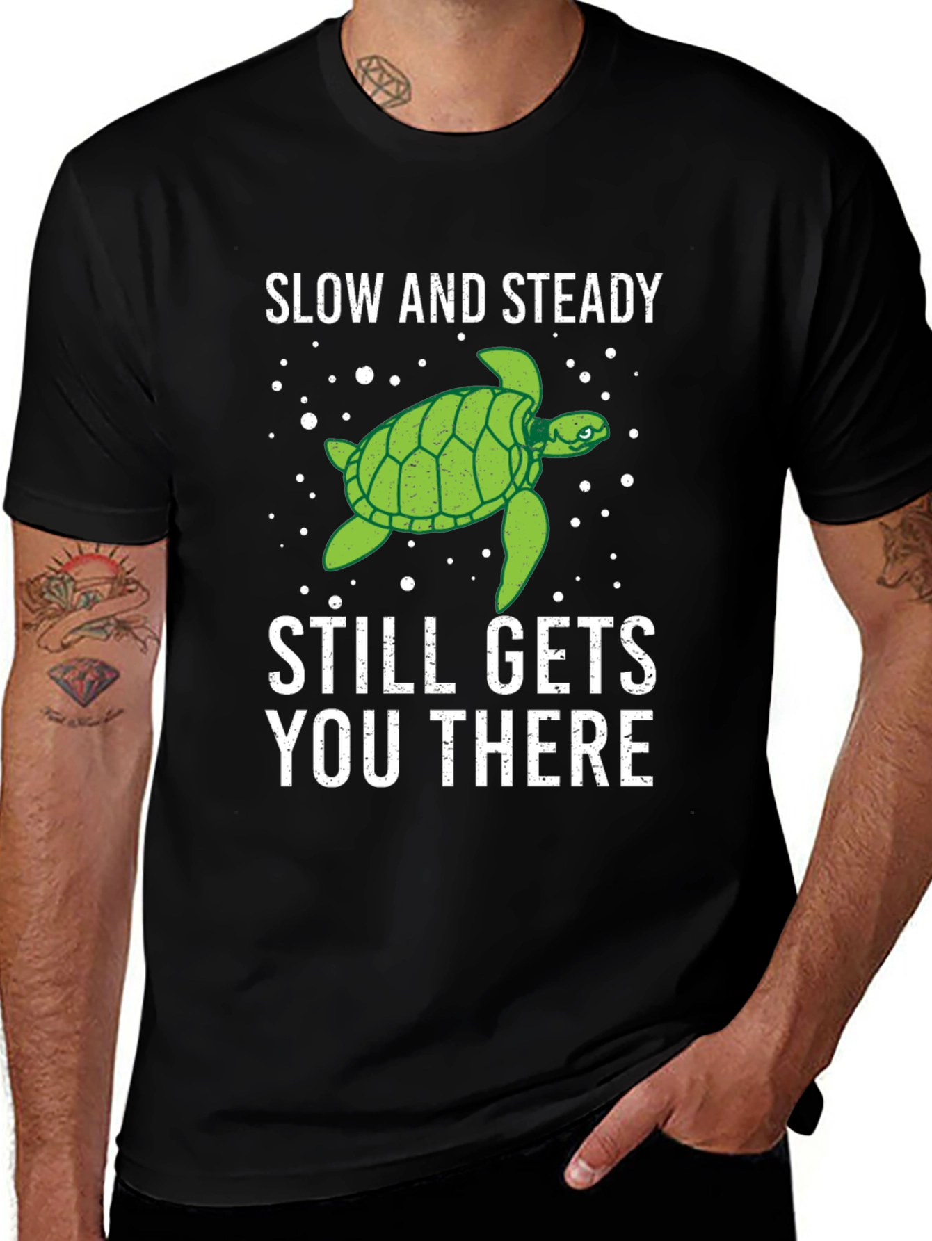 Variant 4 of Slow & Steady Turtle Graphic Tee