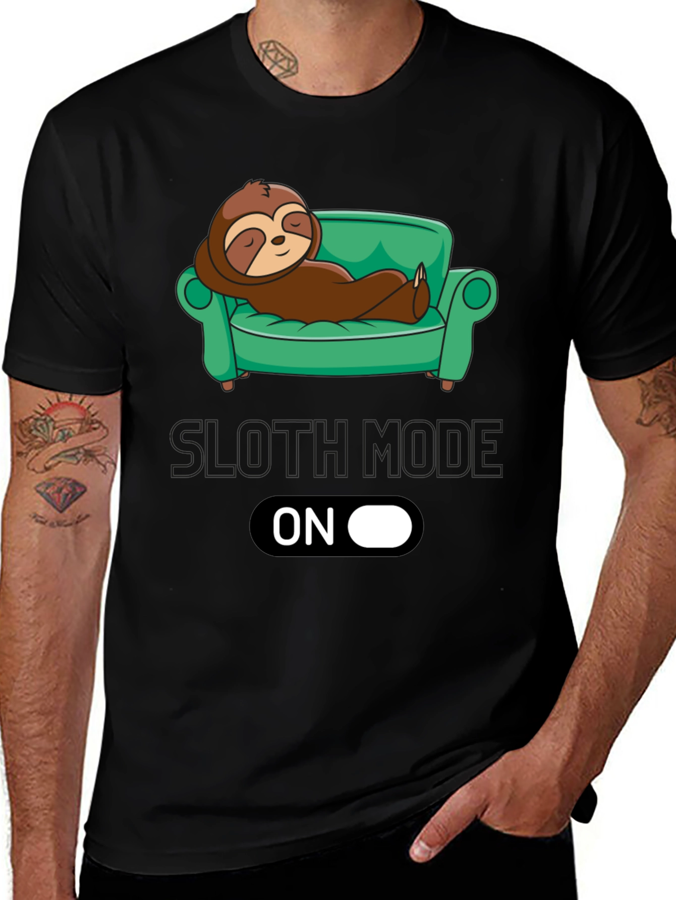 Variant 25 of Sloth Mode On T-Shirt - Relaxed Style