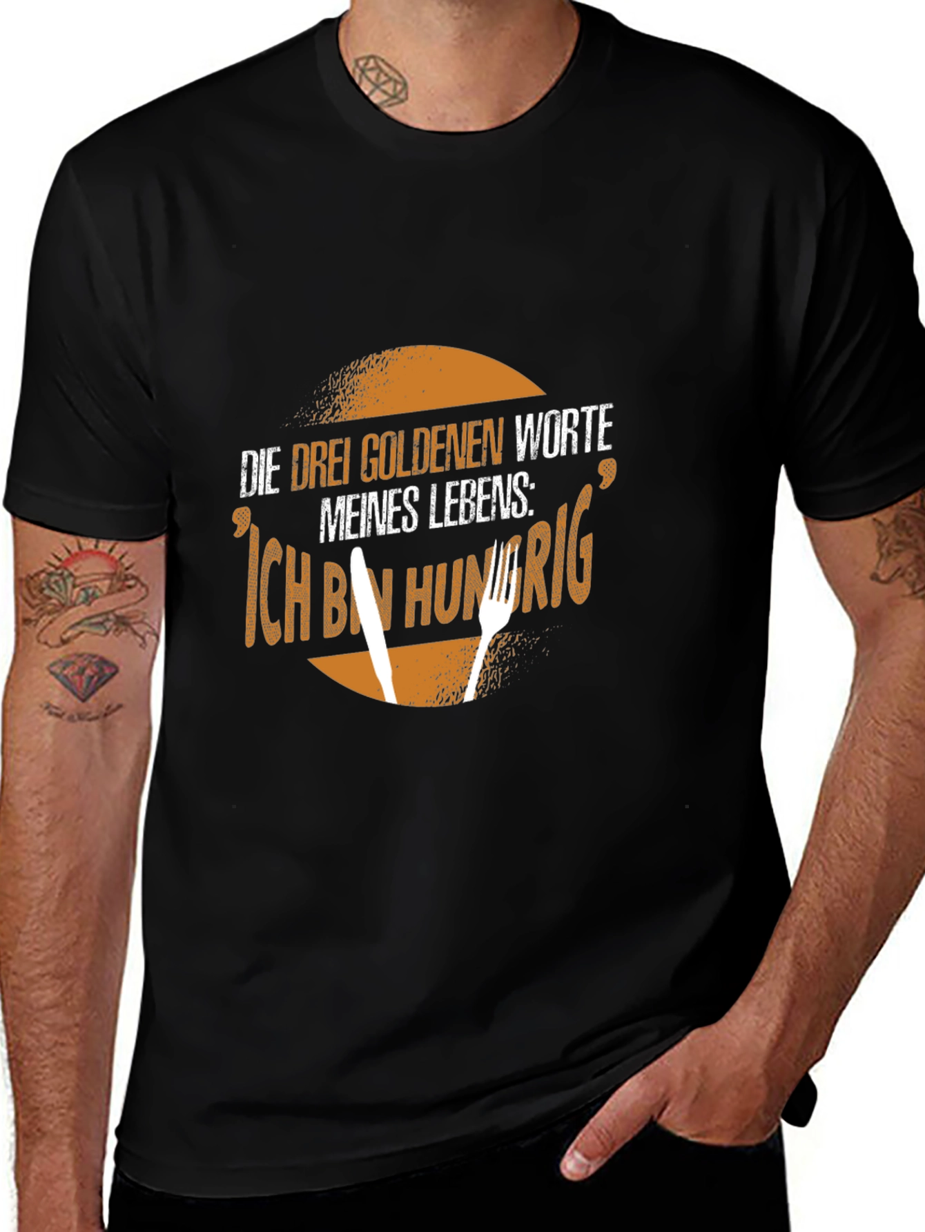 Variant 4 of Ich Bin Hungrig T-Shirt - German Hunger Slogan Tee