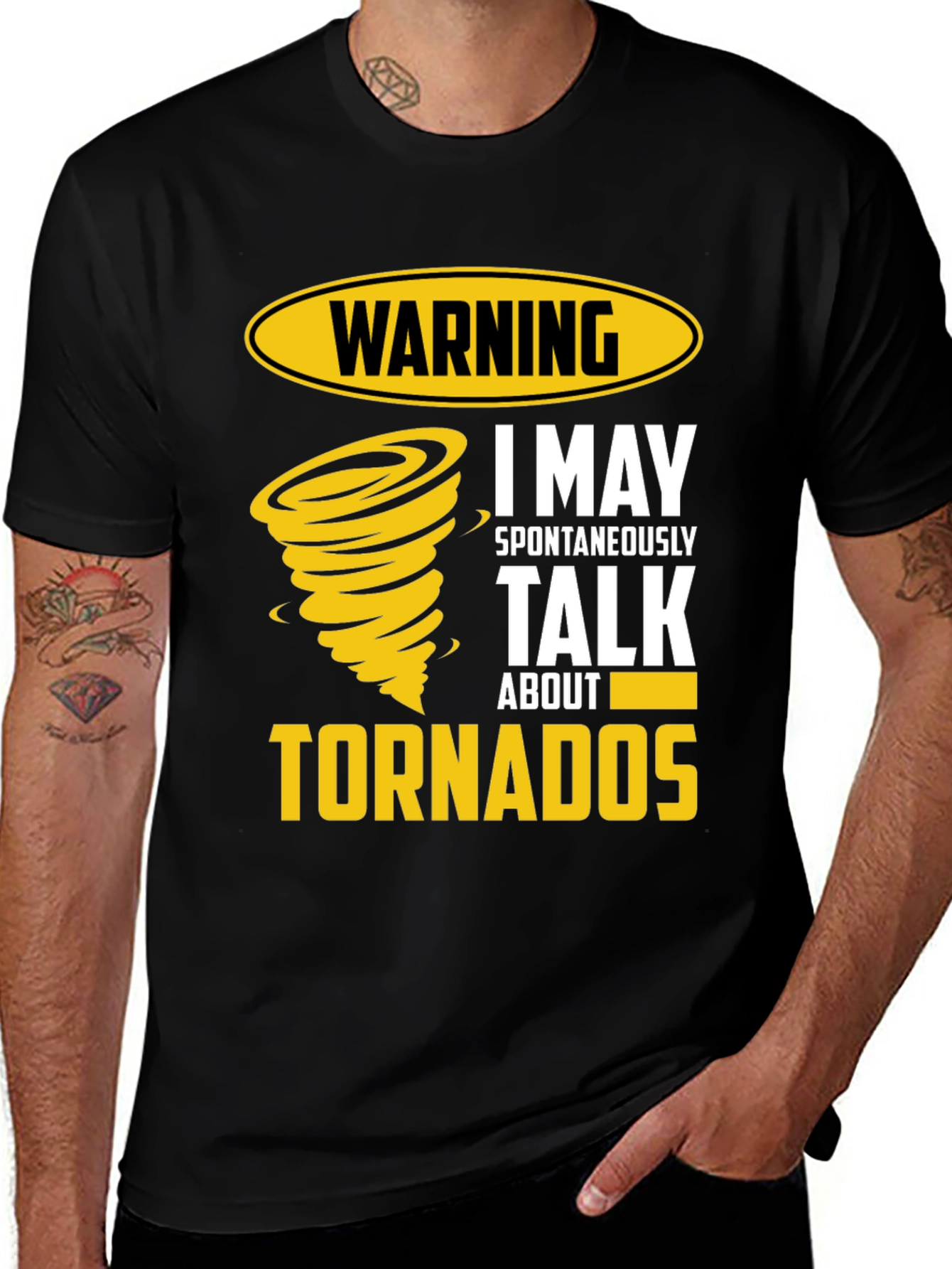 Variant 12 of Warning Tornadoes Men's Graphic Tee