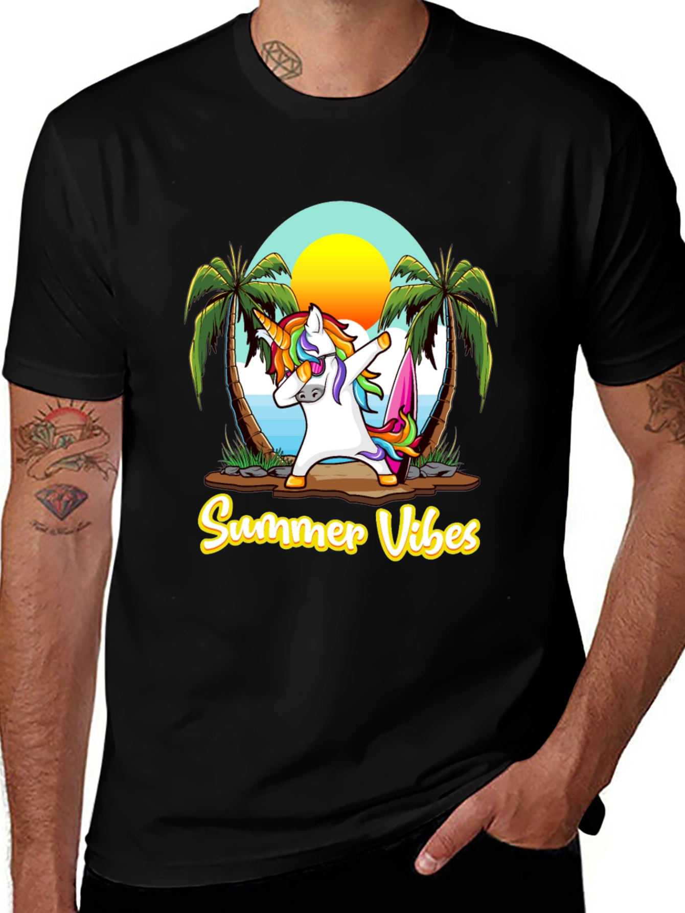 Variant 20 of Summer Vibes Unicorn T-Shirt