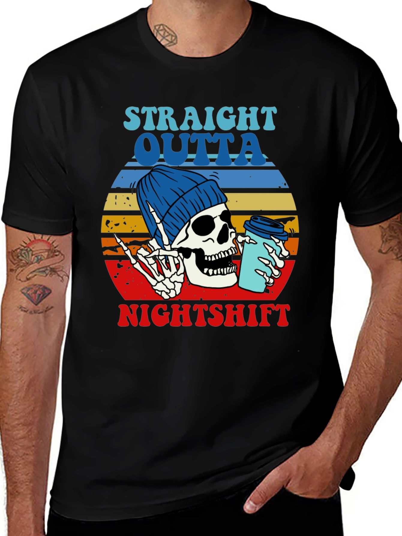Variant 11 of Straight Outta Nightshift Graphic Tee