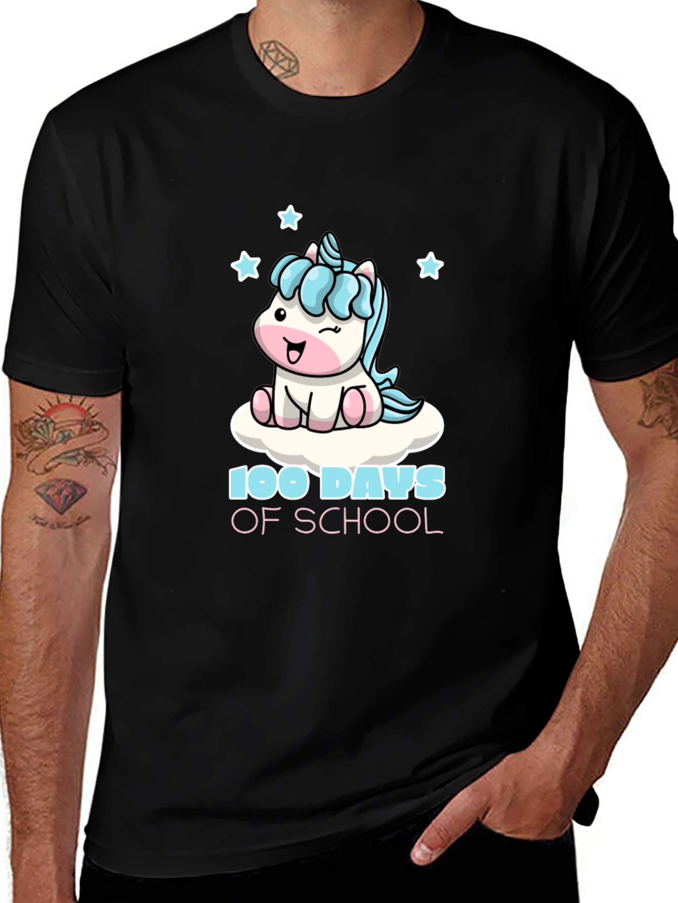 Variant 15 of 100 Days of School Unicorn Graphic Tee