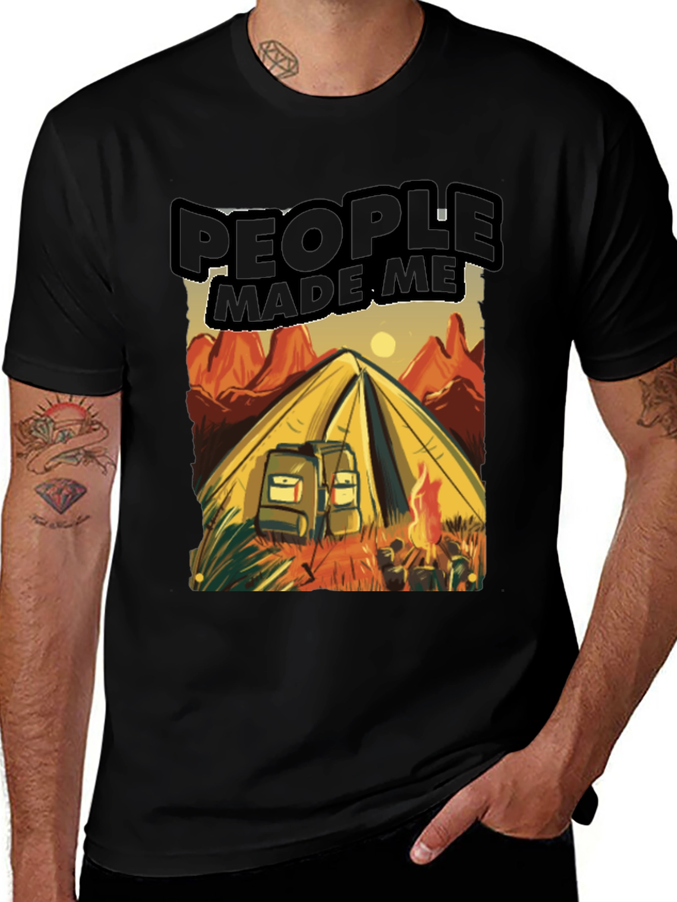 Variant 29 of Camping T-Shirt - People Made Me Do It Tee
