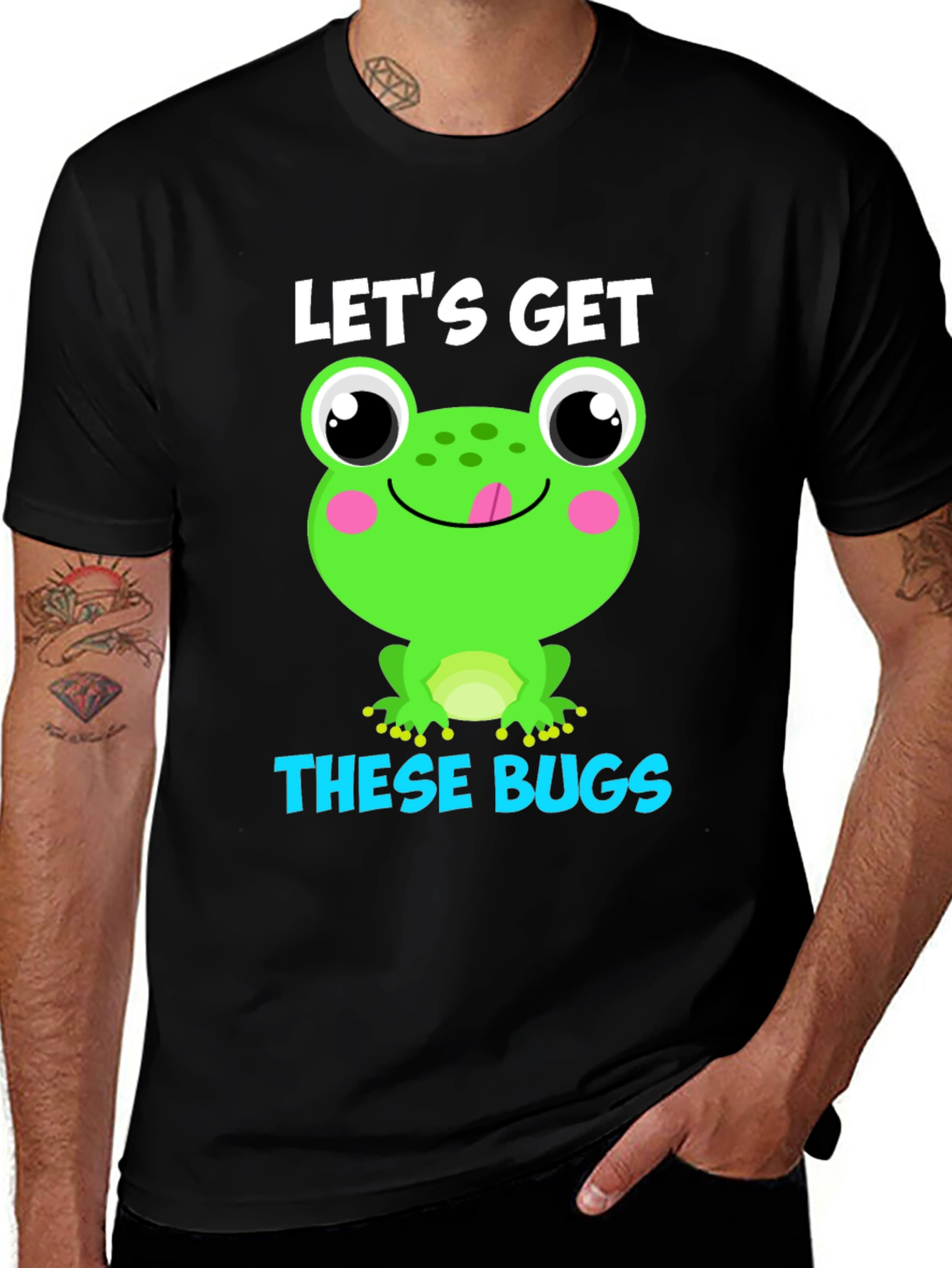 Variant 12 of Let's Get These Bugs Frog Graphic Tee