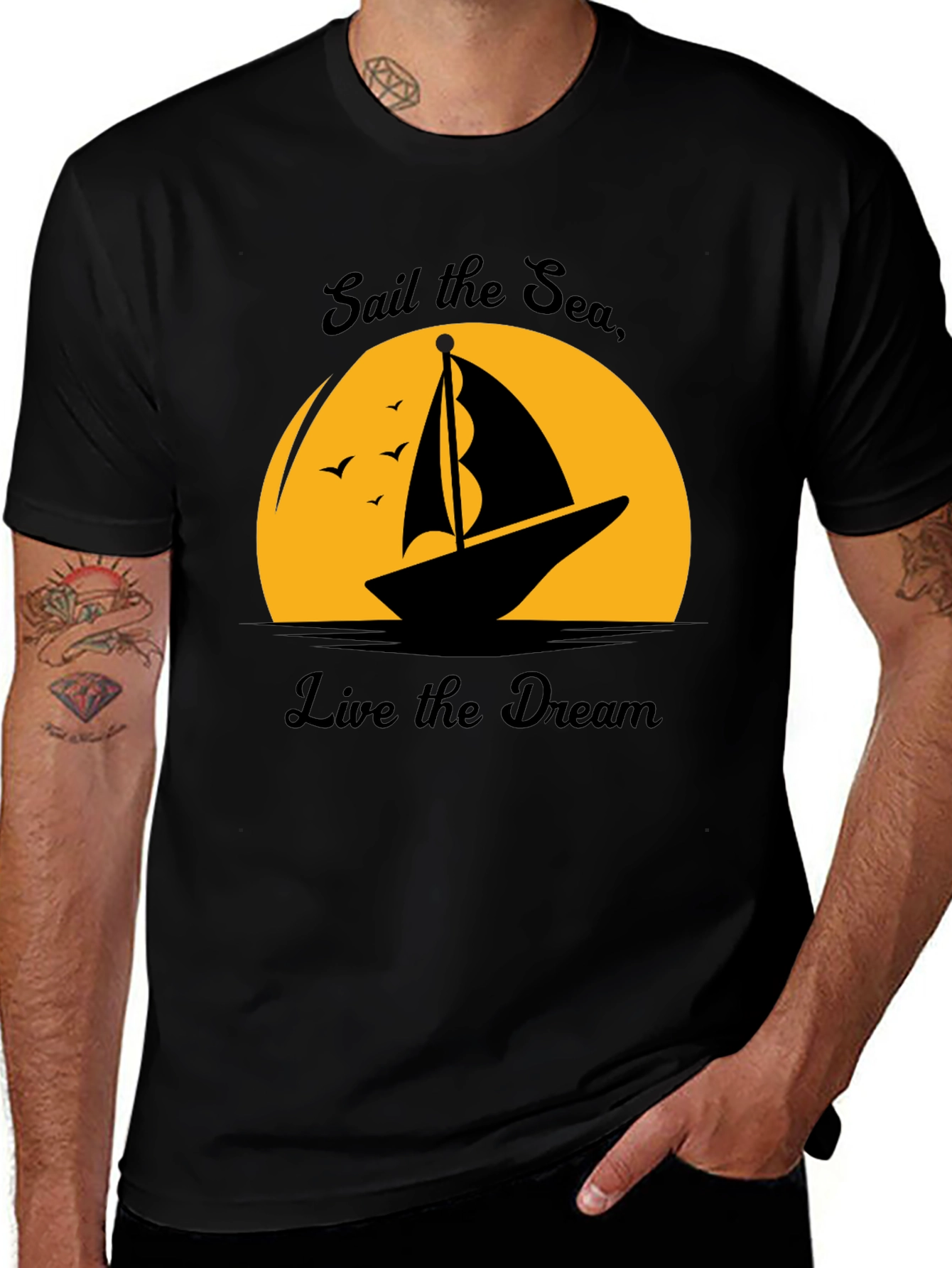 Variant 19 of Sail the Sea, Live the Dream Graphic T-Shirt