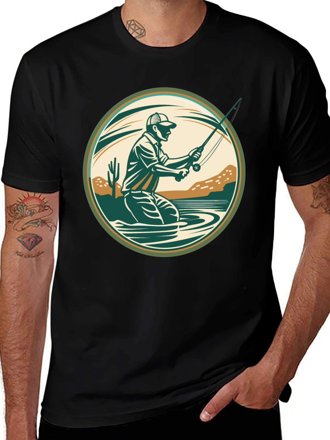 Variant 14 of Fishing T-Shirt - Outdoor Adventure Design