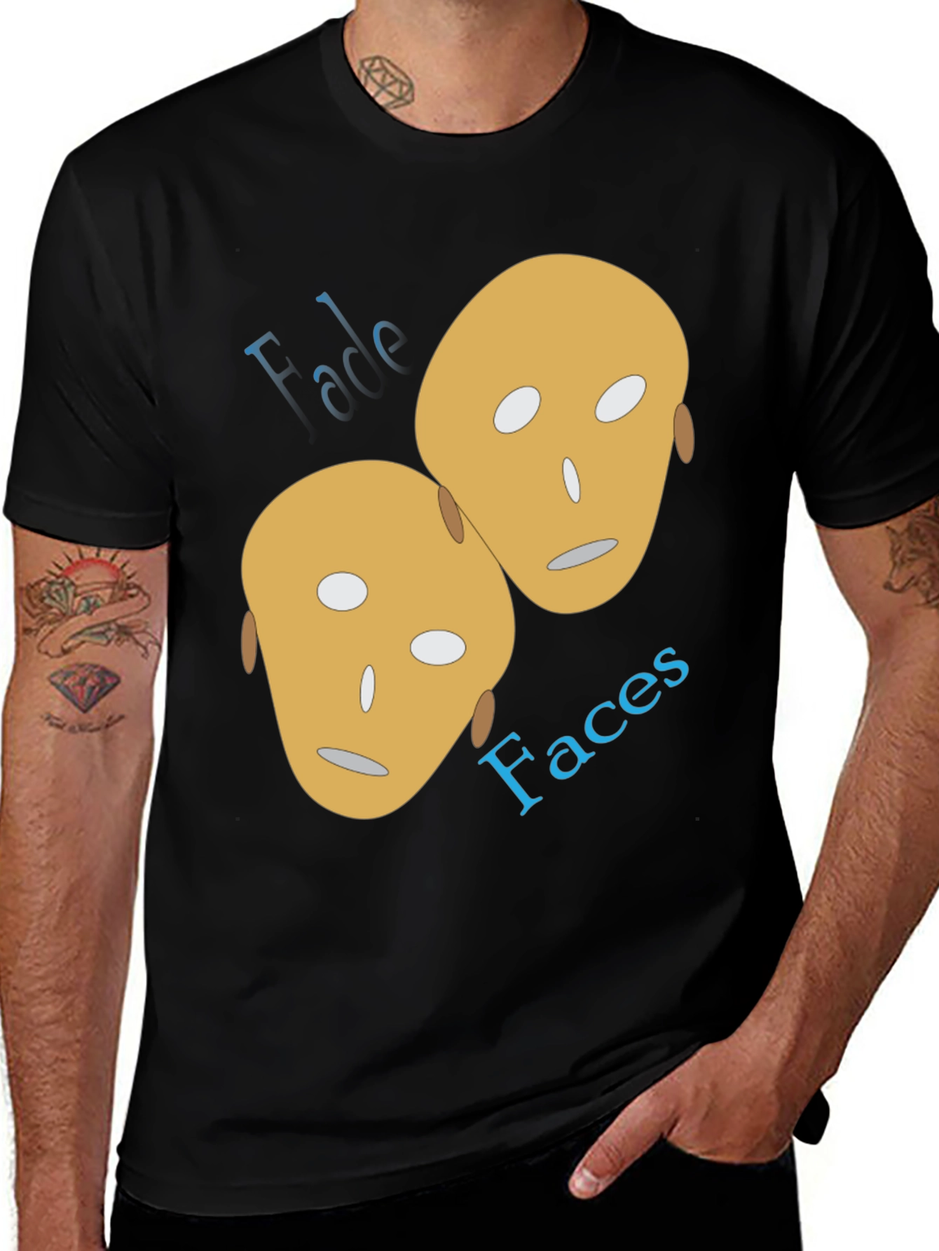 Variant 17 of Fade Faces Graphic T-Shirt