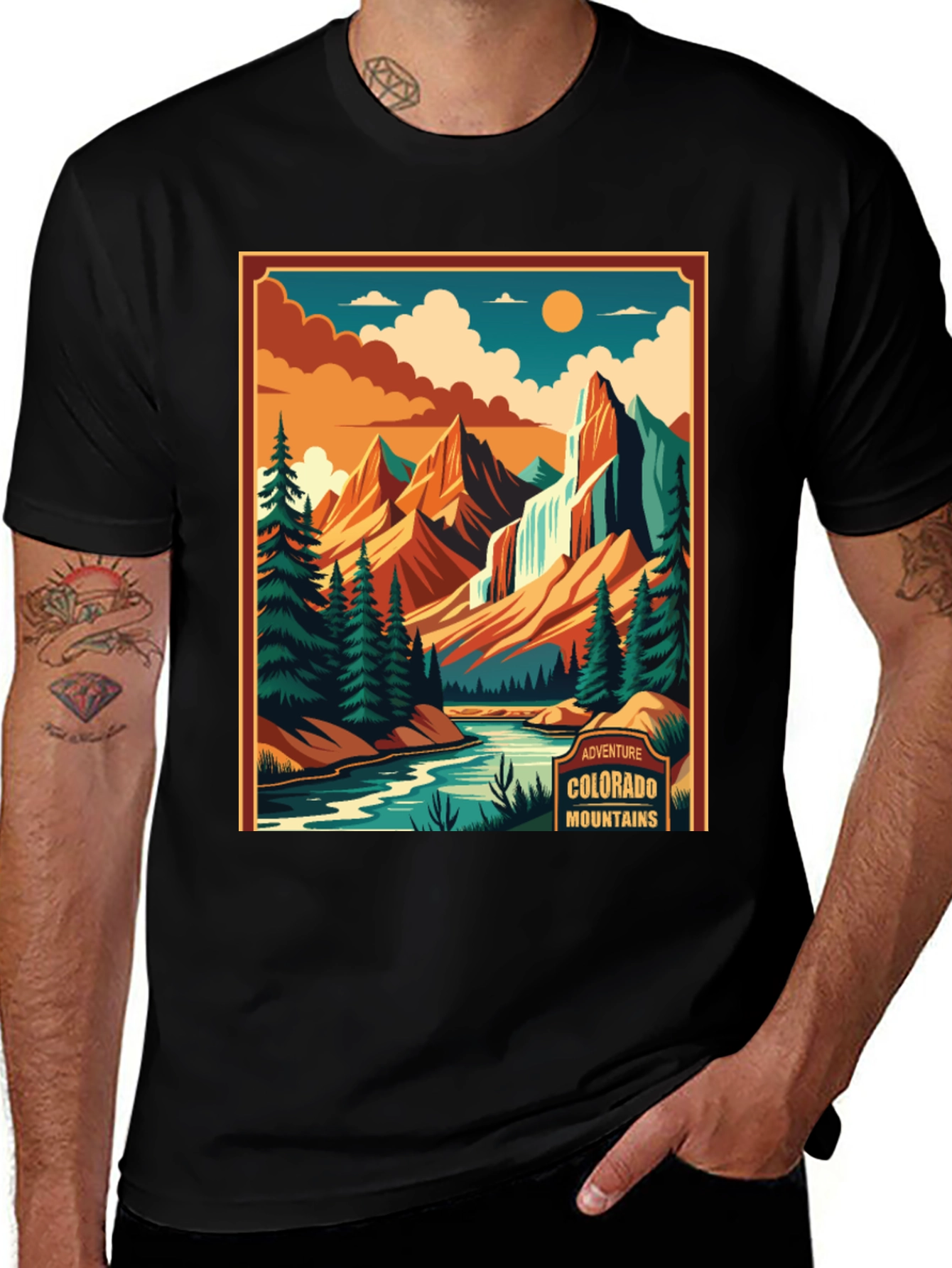 Variant 10 of Colorado Mountains Adventure Graphic Tee