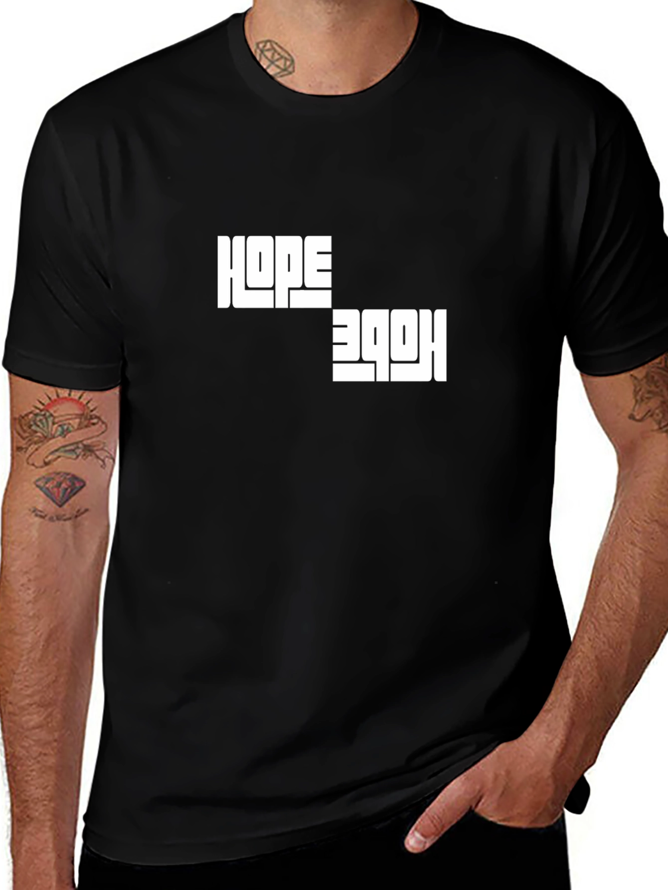 Variant 14 of Hope Shirt, Black Graphic Tee