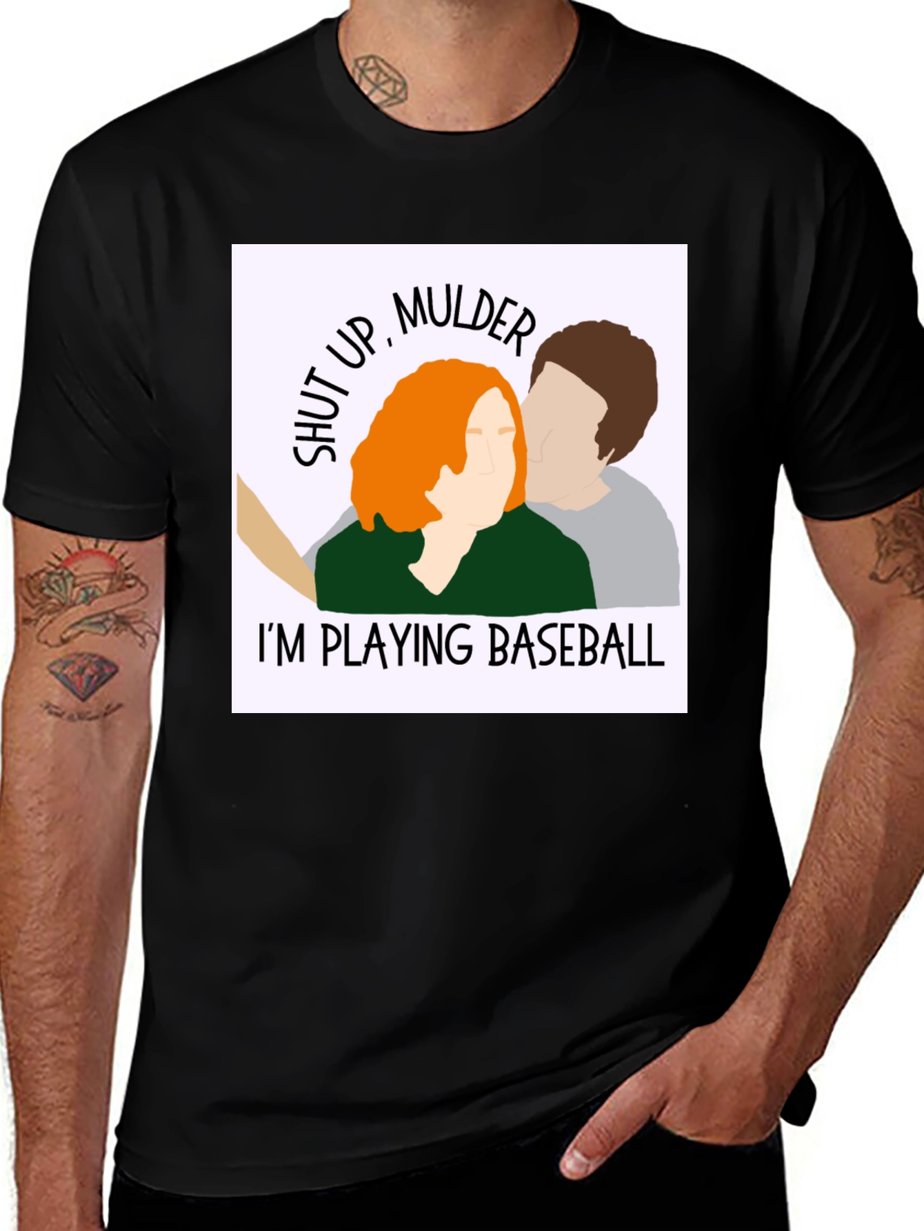 Variant 24 of Shut Up, Mulder! Baseball T-Shirt