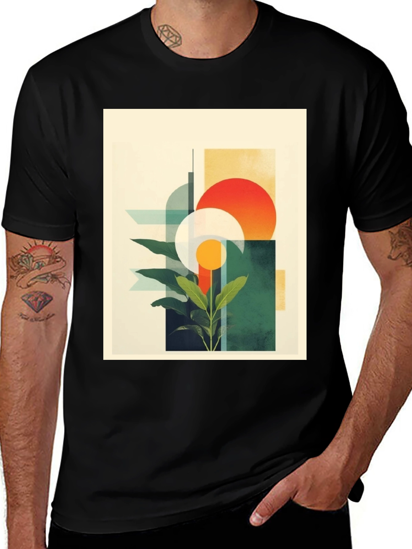 Variant 20 of Abstract Geometric Graphic Print T-Shirt