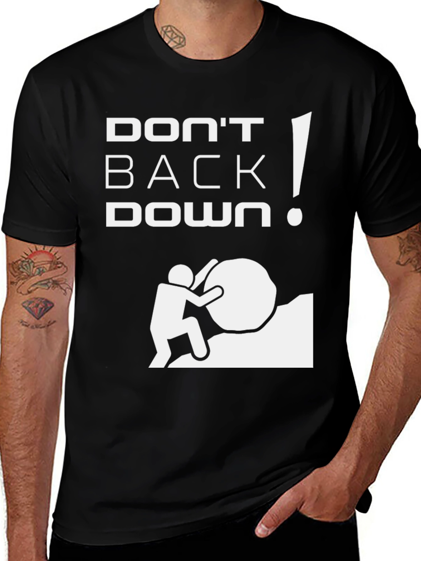 Variant 20 of Don't Back Down T-Shirt - Motivational Graphic Tee