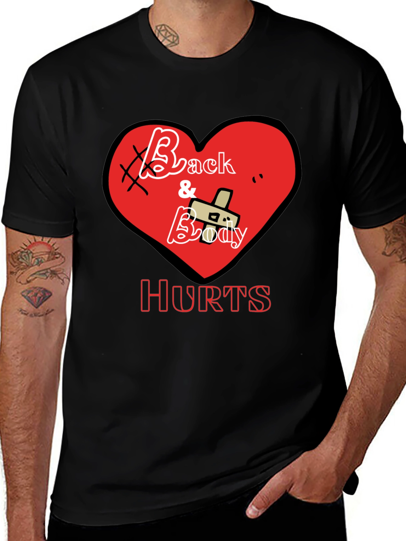 Variant 29 of Back and Body Hurts Graphic T-Shirt