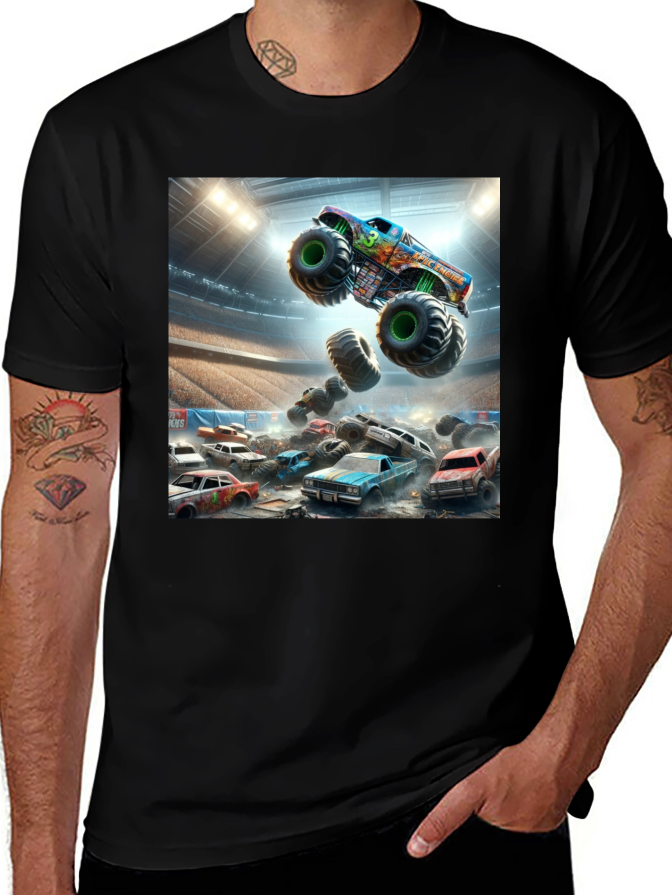 Variant 24 of Monster Truck Rally Graphic T-Shirt