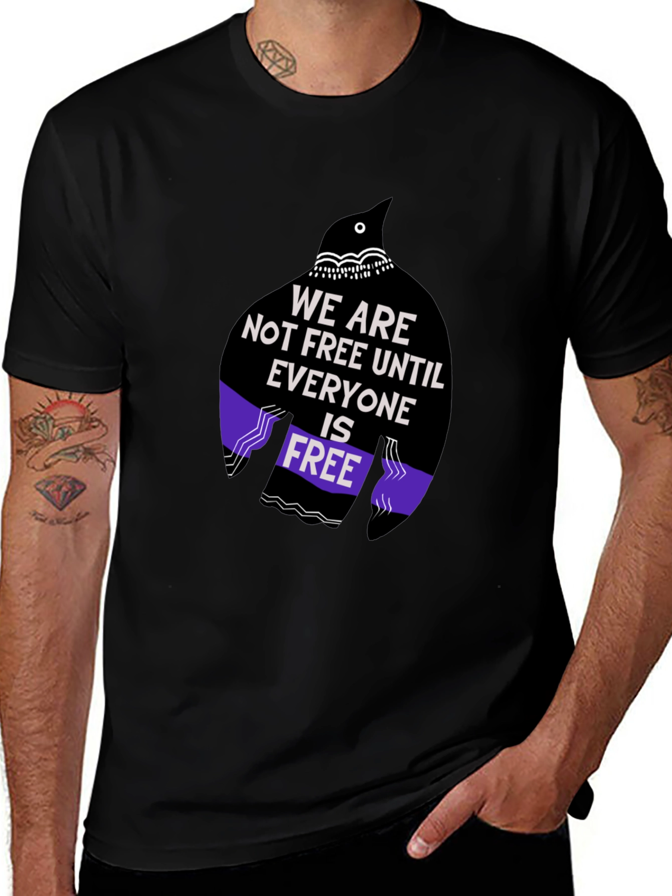 Variant 12 of Equality Bird Tee - We Are Not Free Until Everyone Is Free