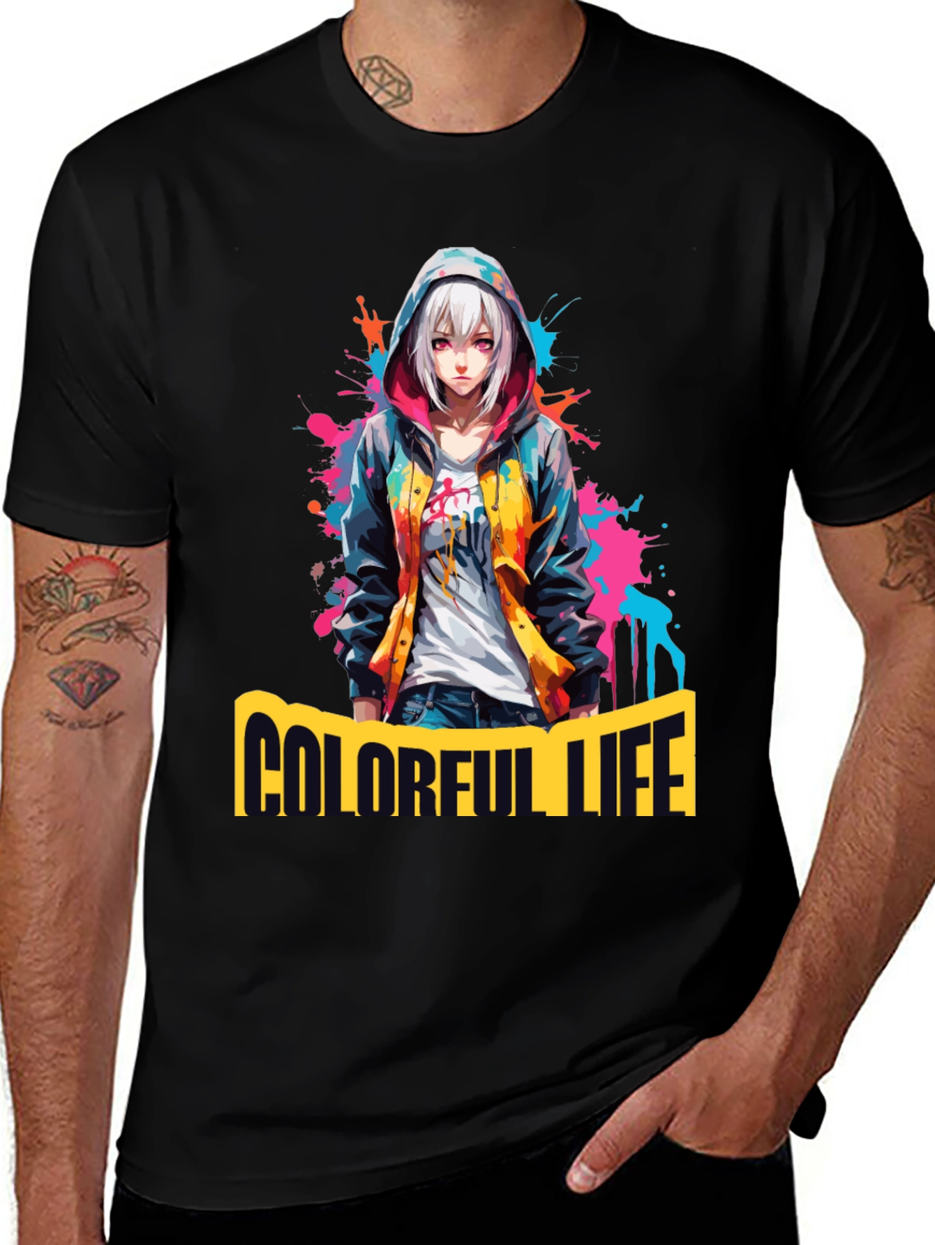 Variant 6 of Colorful Life Anime Graphic T-Shirt