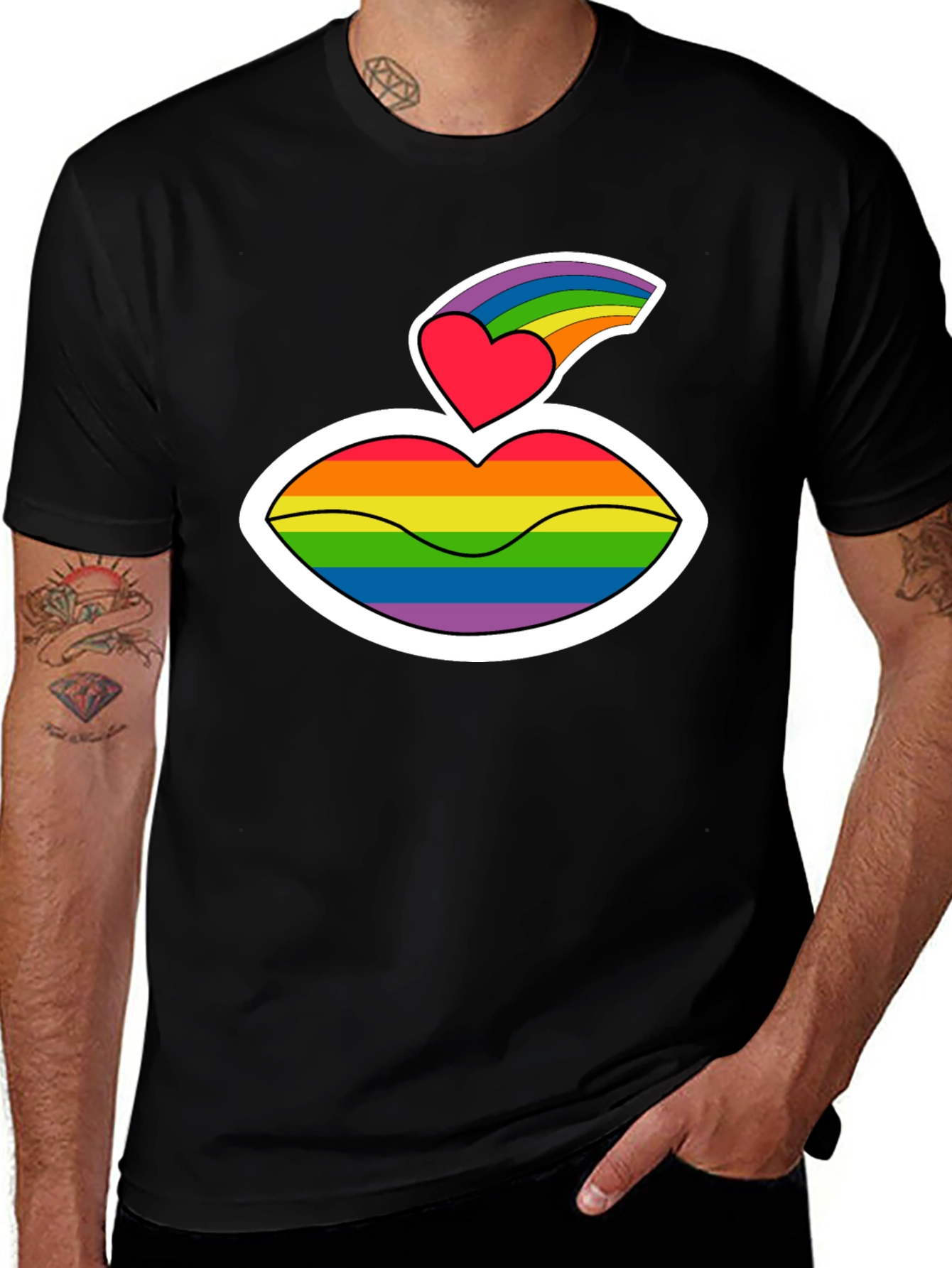 Variant 25 of Pride Lips Graphic T-Shirt - LGBTQ+ Love