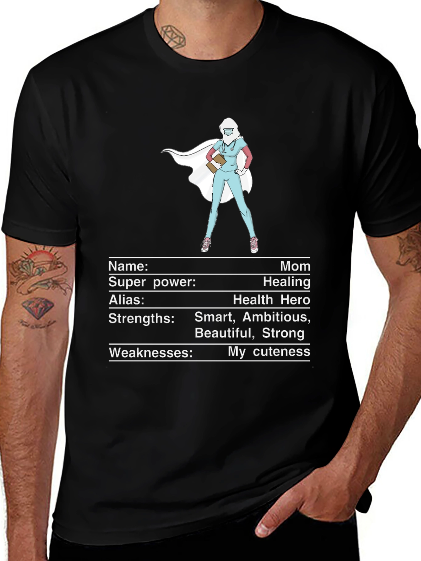 Variant 28 of Mom Super Hero T-Shirt - Health Hero