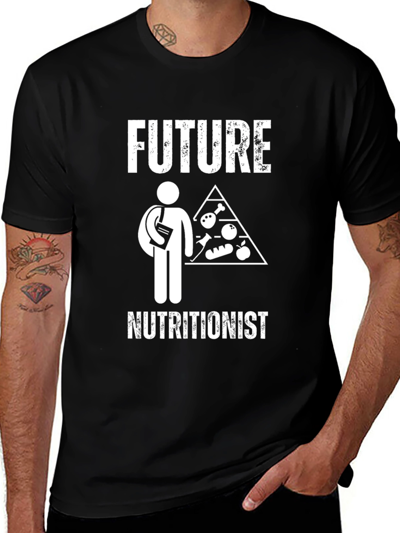 Future Nutritionist Black T-Shirt - Study in Style