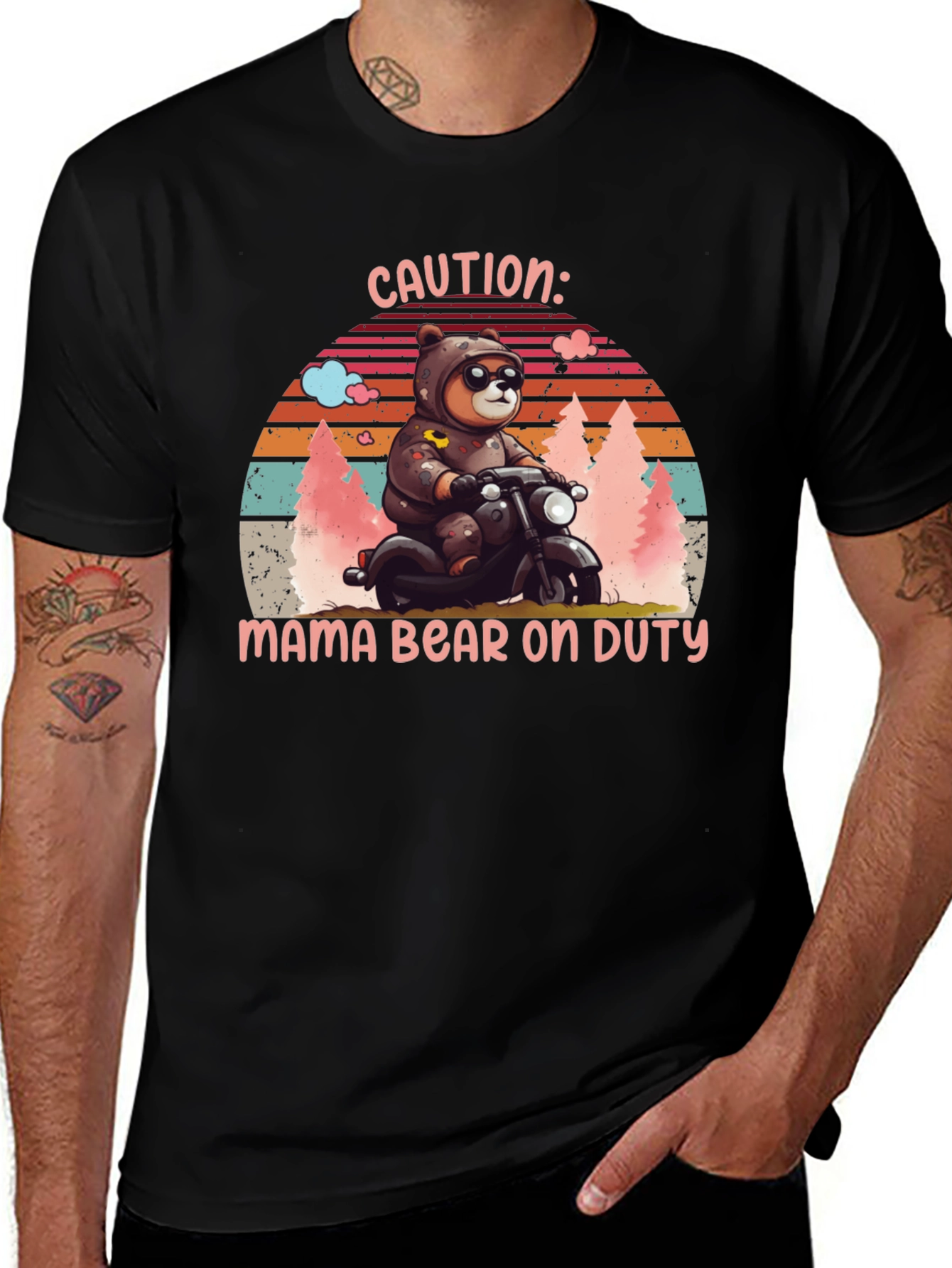 Variant 3 of Mama Bear On Duty Graphic Tee