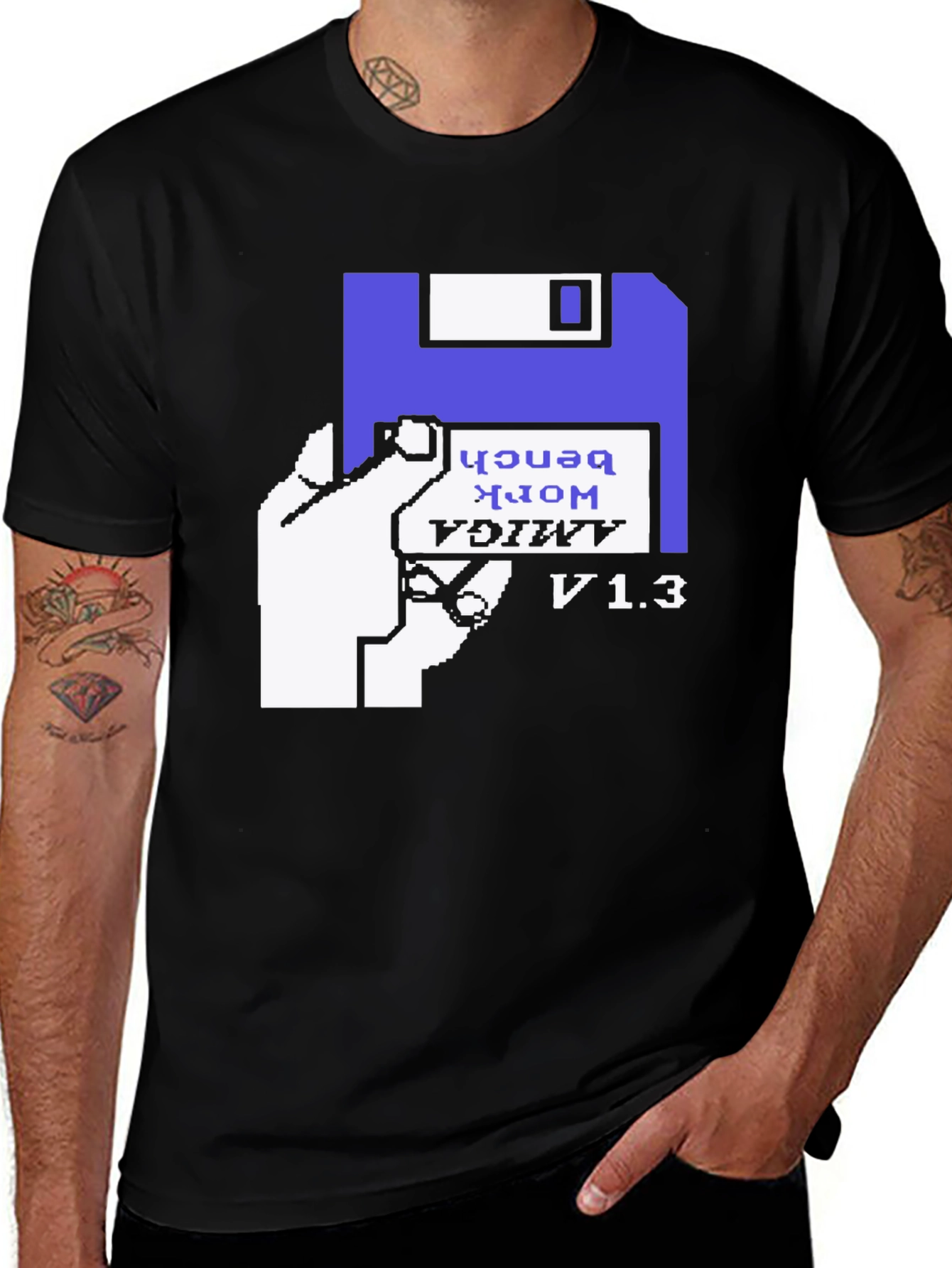Amiga Workbench V1.3 Floppy Disk Retro T-Shirt