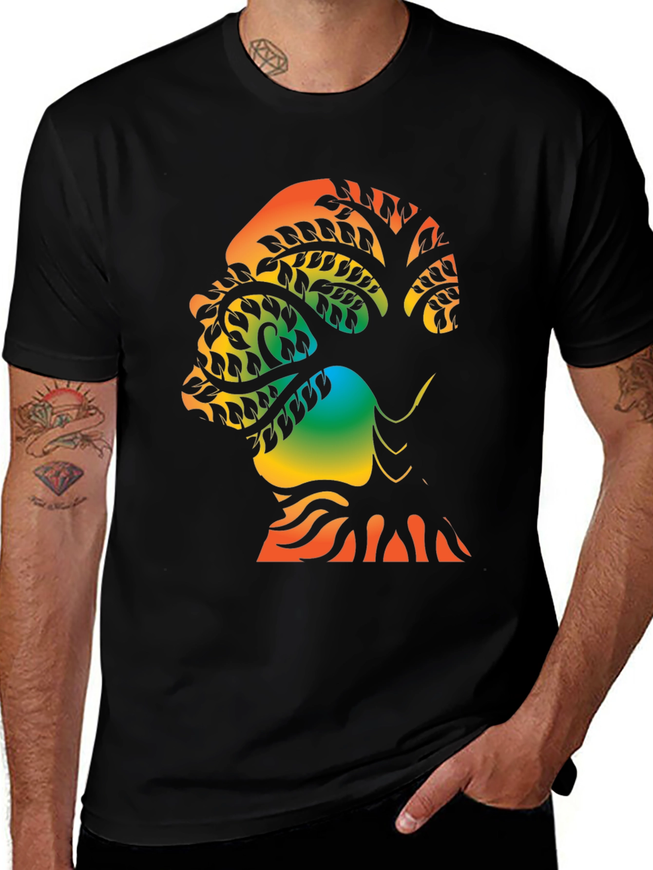 Variant 4 of Tree of Life Graphic Tee - Black