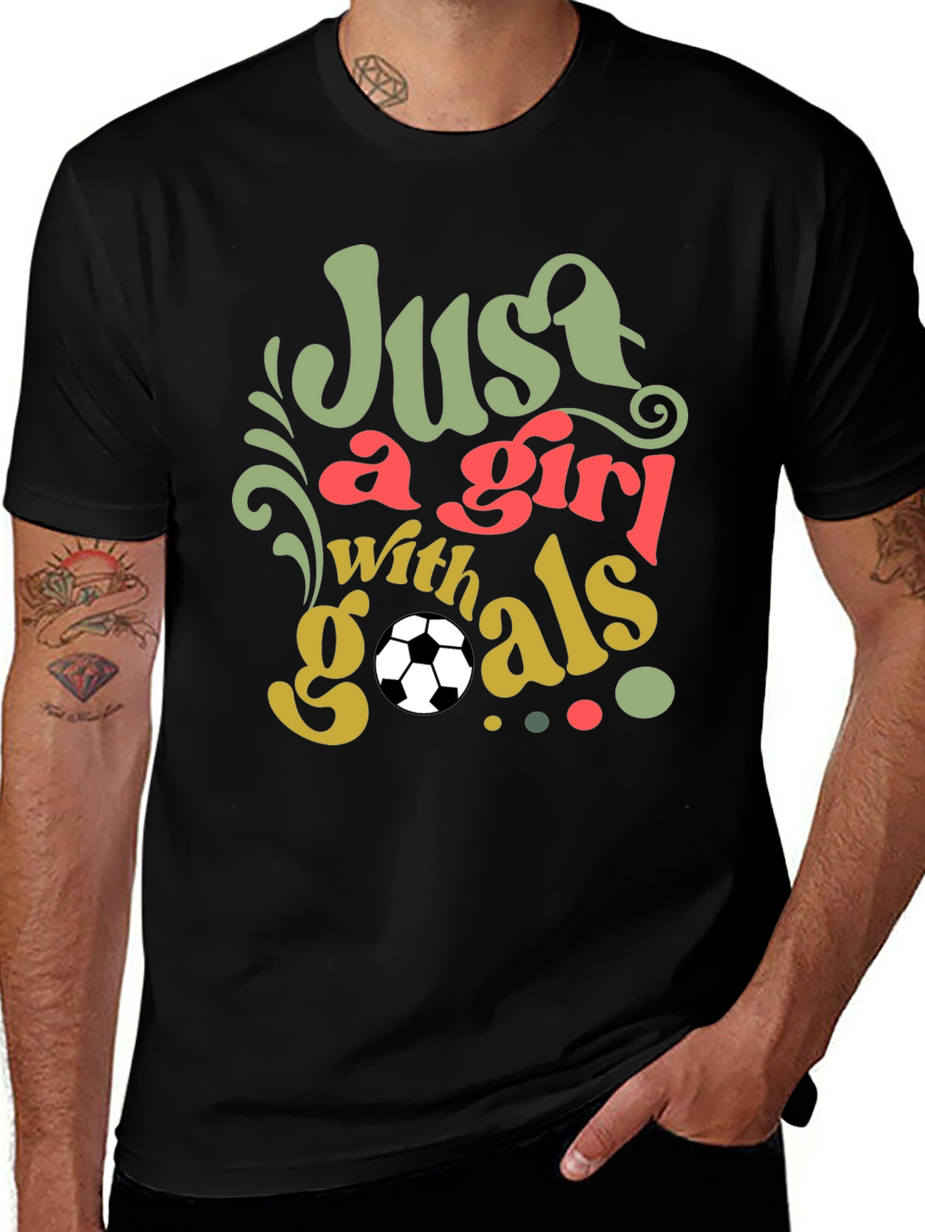 Variant 30 of Just a Girl with Goals Soccer T-Shirt
