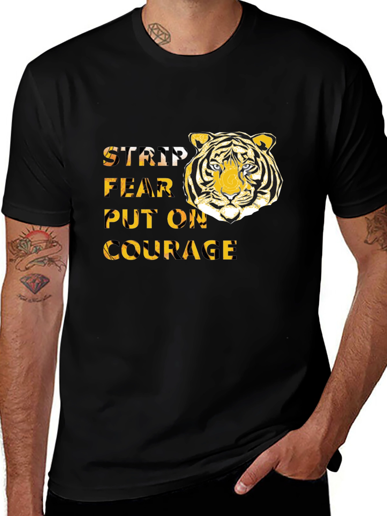 Variant 16 of Strip Fear Tiger Graphic Tee