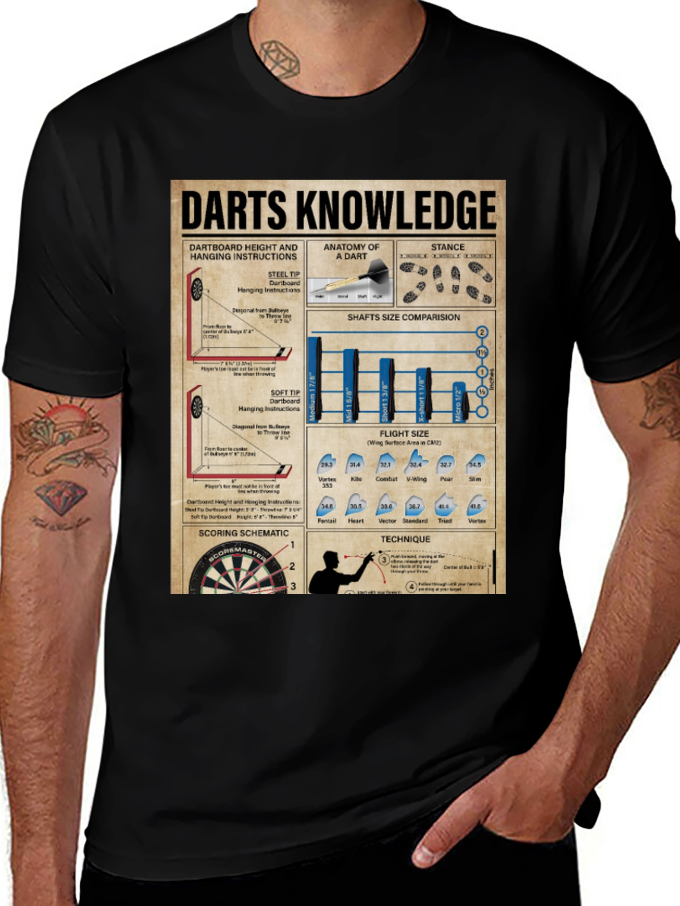 Variant 18 of Darts Knowledge Graphic T-Shirt