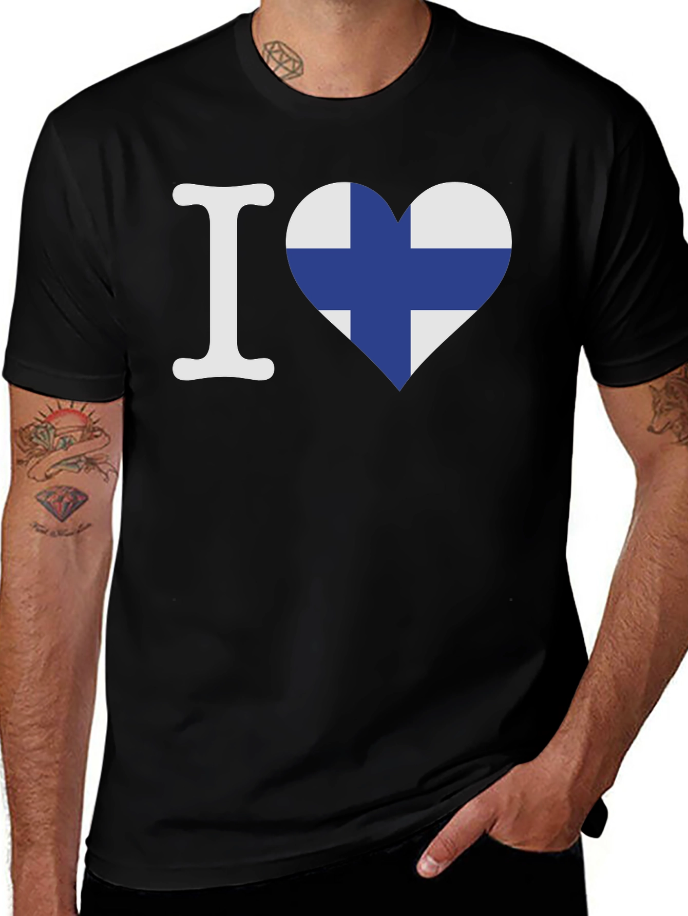 Finland Flag Heart T-Shirt