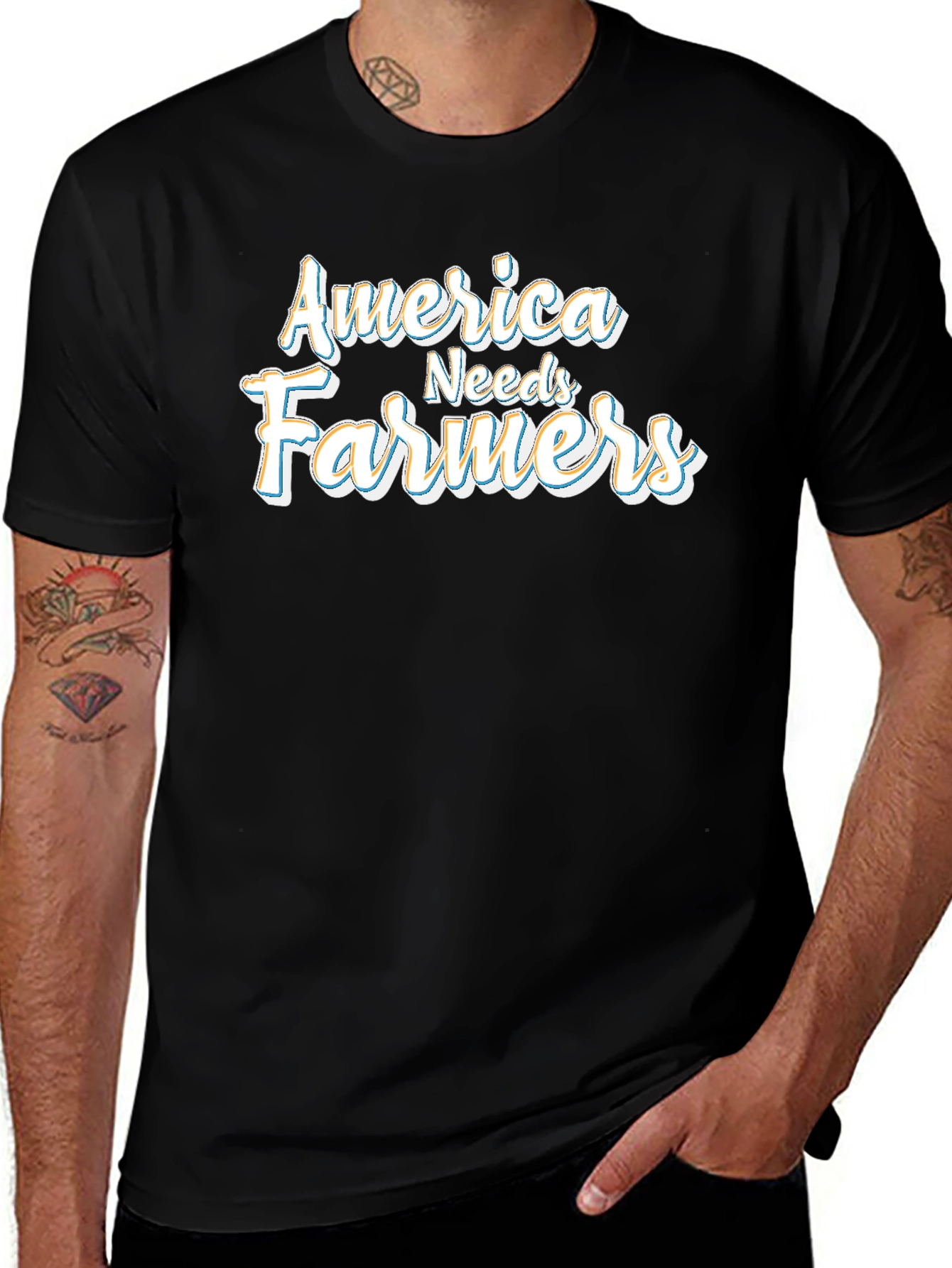 America Needs Farmers Graphic Tee