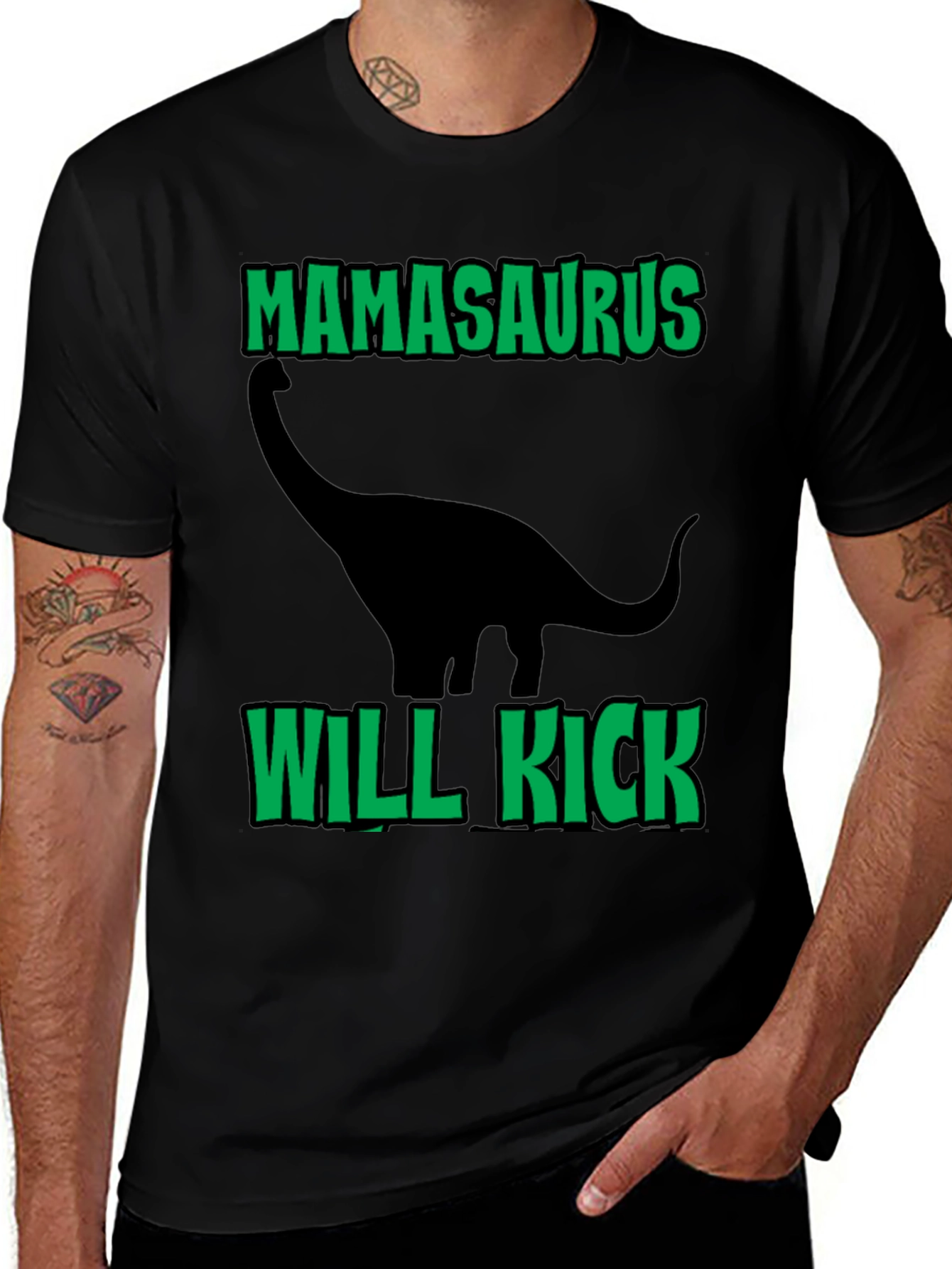 Mamasaurus Will Kick Shirt - Dinosaur Lover Tee