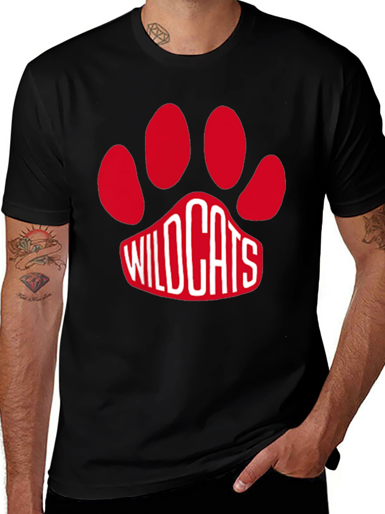 Wildcats Paw Print Graphic T-Shirt